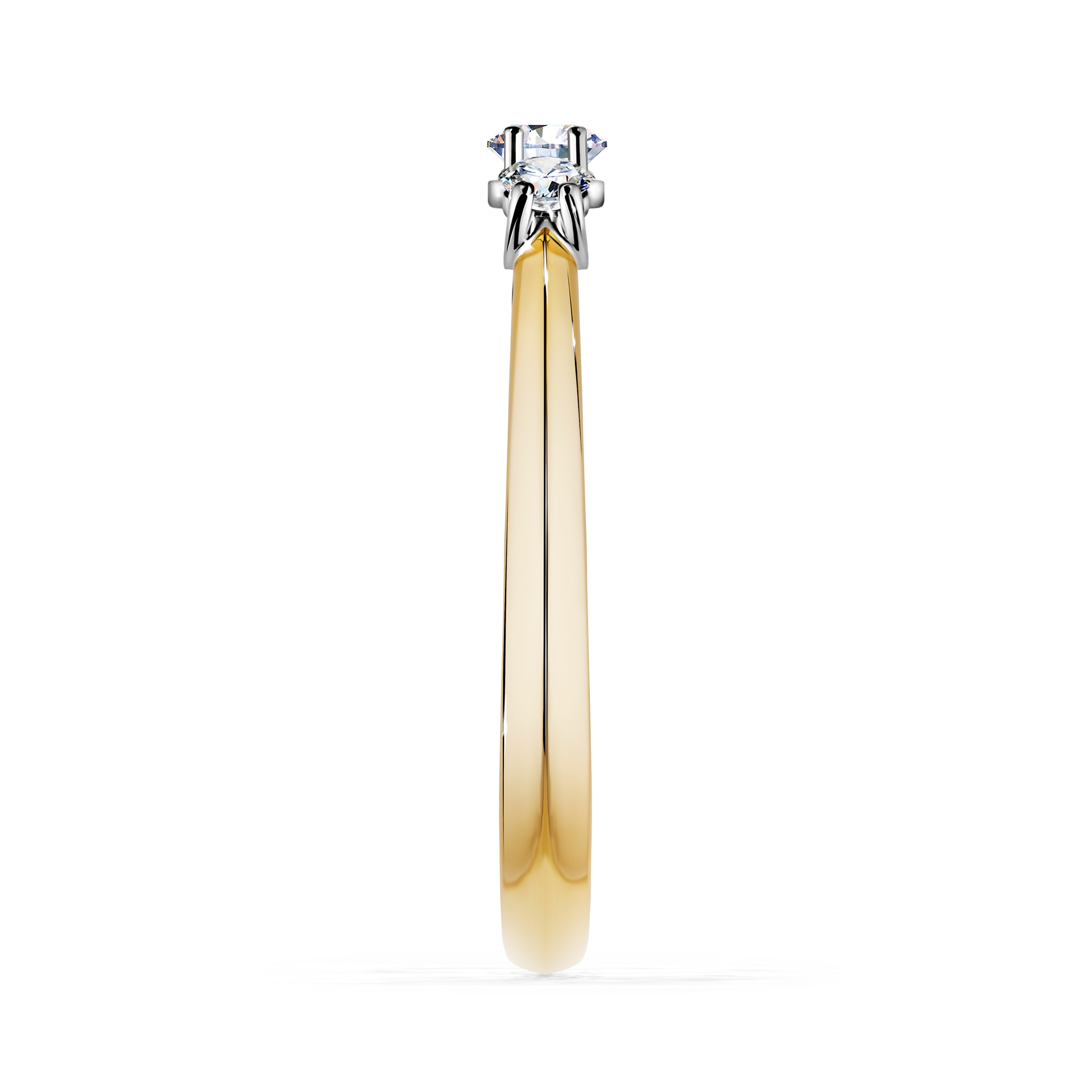 Pierścionek zaręczynowy My Honey z żółtego złota z diamentem naturalnym 0,16CT