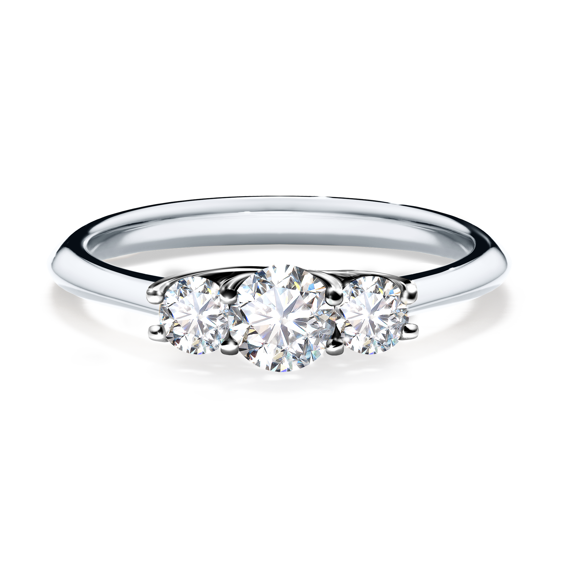 Pierścionek zaręczynowy My Honey z białego złota z diamentem naturalnym 0,45CT