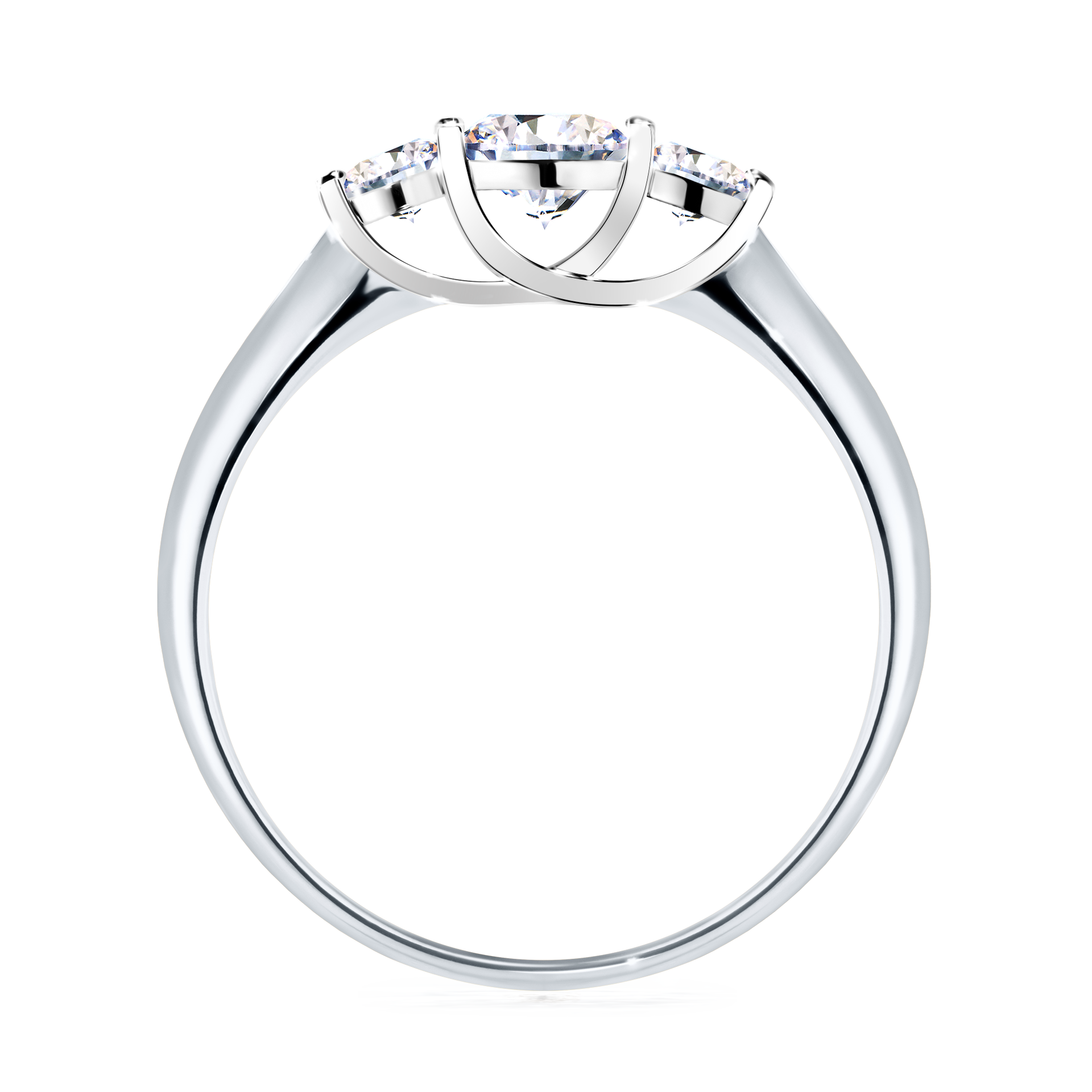 Pierścionek zaręczynowy My Honey z białego złota z diamentem naturalnym 0,45CT