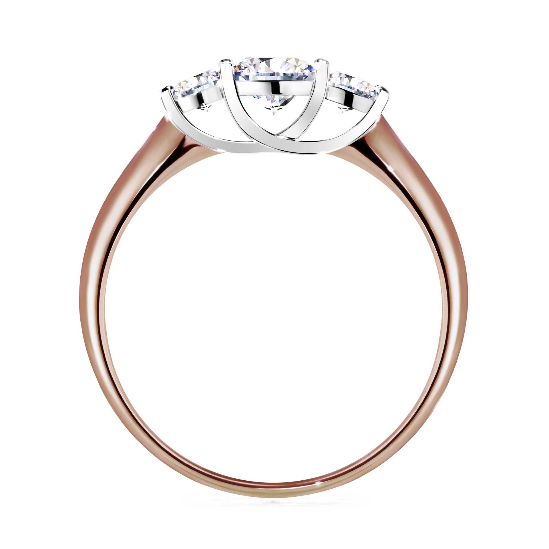 Pierścionek zaręczynowy My Honey z różowego złota z diamentem naturalnym 0,45CT