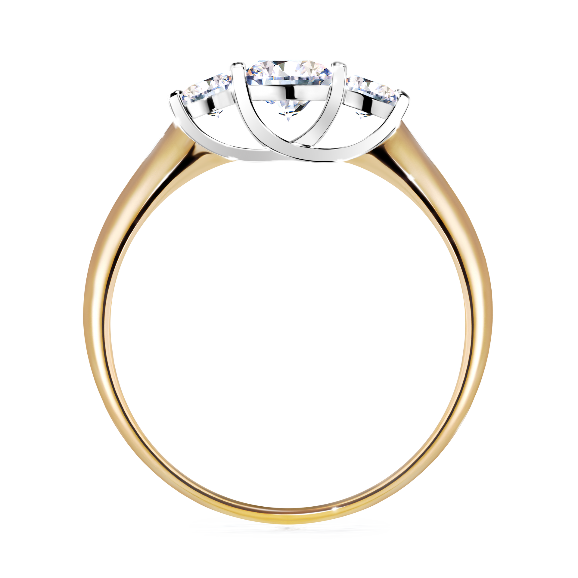 Pierścionek zaręczynowy My Honey z żółtego złota z diamentem naturalnym 0,45CT