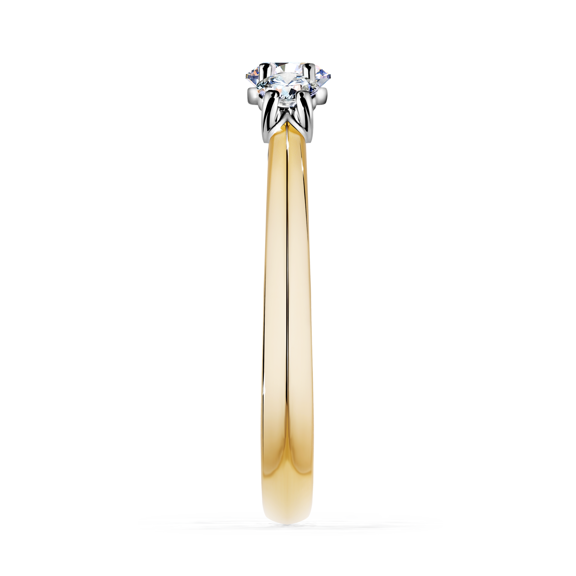 Pierścionek zaręczynowy My Honey z żółtego złota z diamentem naturalnym 0,45CT