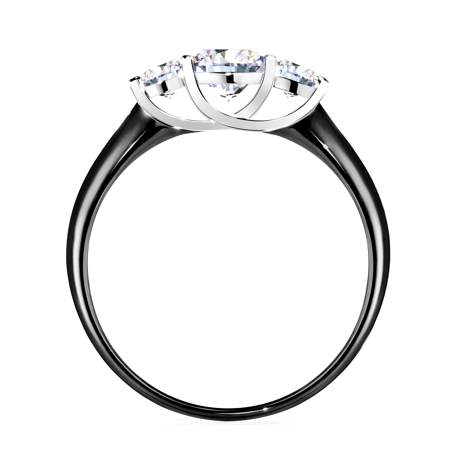 Pierścionek zaręczynowy My Honey z czarnego złota z diamentem naturalnym 0,84CT