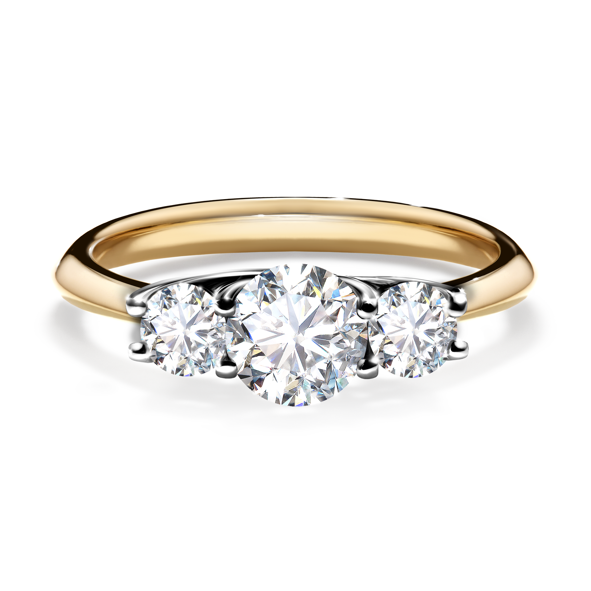 Pierścionek zaręczynowy My Honey z żółtego złota z diamentem naturalnym 0,84CT