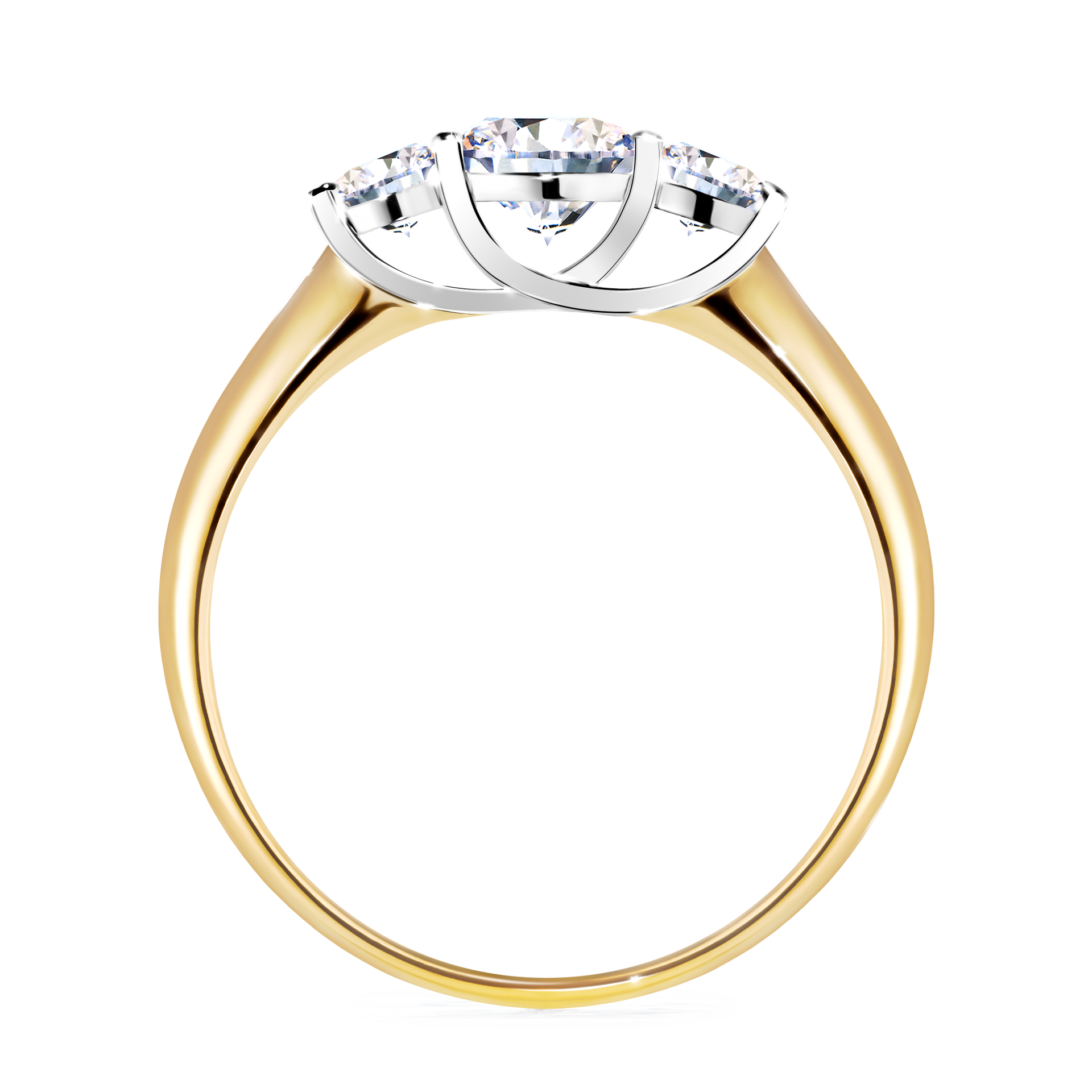 Pierścionek zaręczynowy My Honey z żółtego złota z diamentem naturalnym 0,84CT