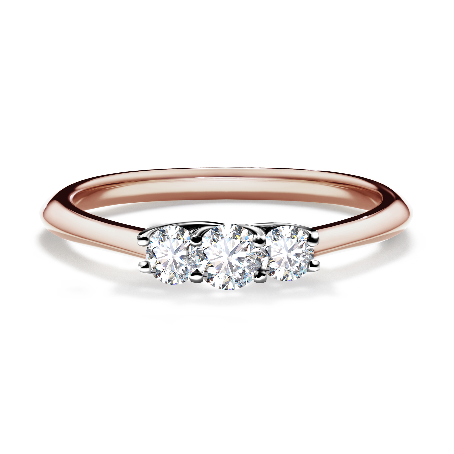 Pierścionek zaręczynowy My Honey z różowego złota z diamentem laboratoryjnym 0,16CT