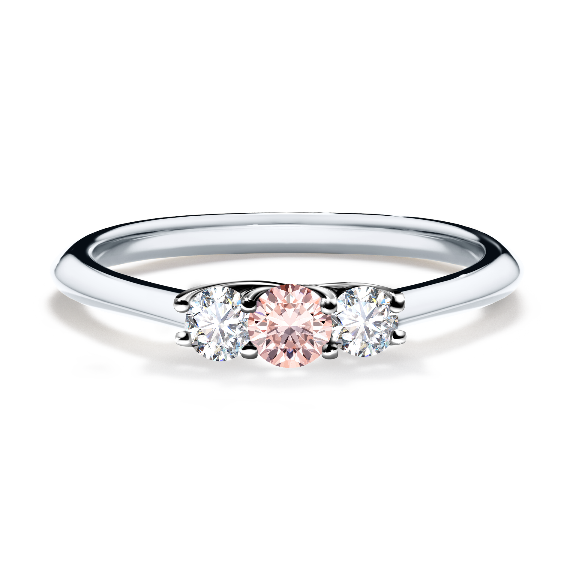 Pierścionek zaręczynowy My Honey z białego złota z morganitem 0,16CT