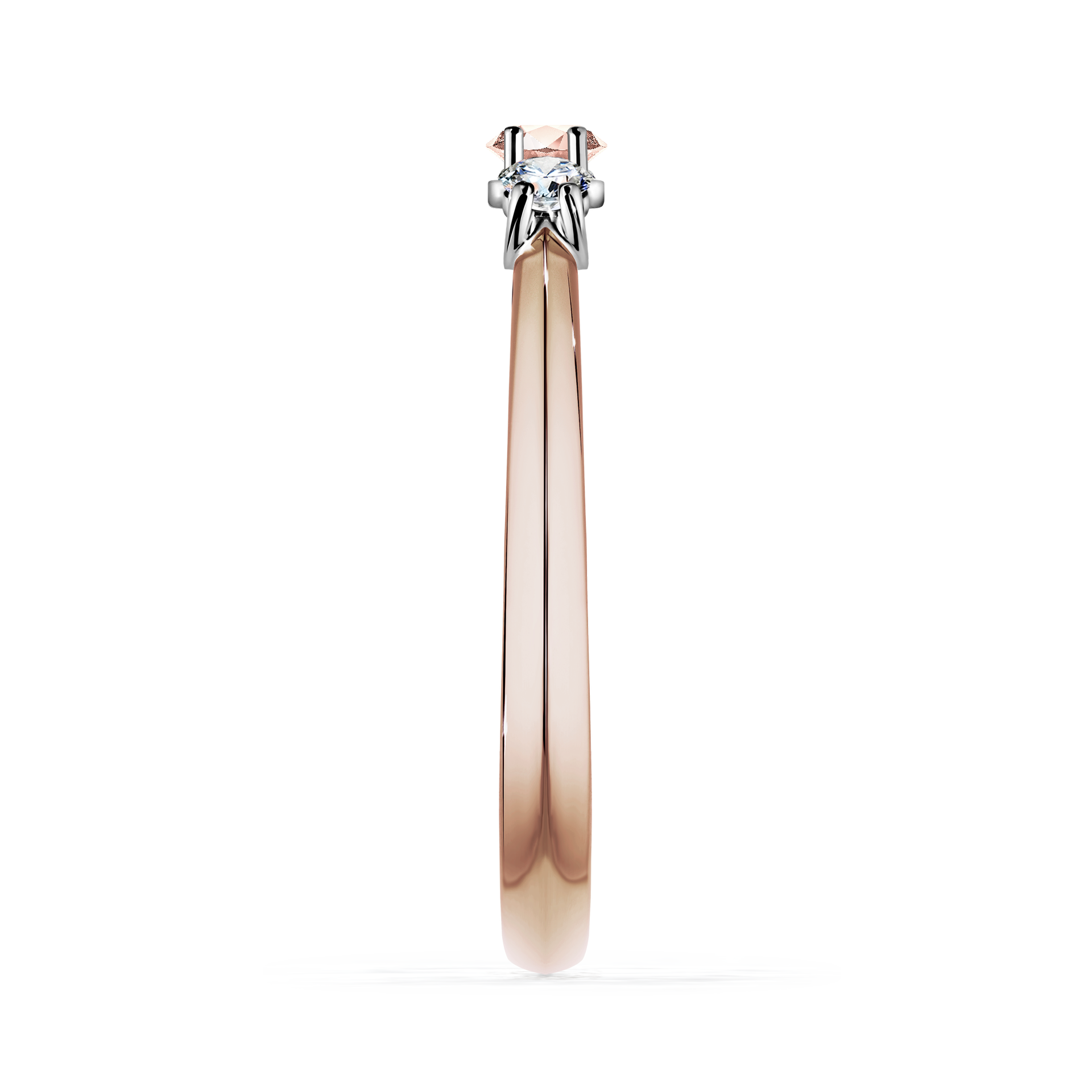 Pierścionek zaręczynowy My Honey z różowego złota z morganitem 0,16CT