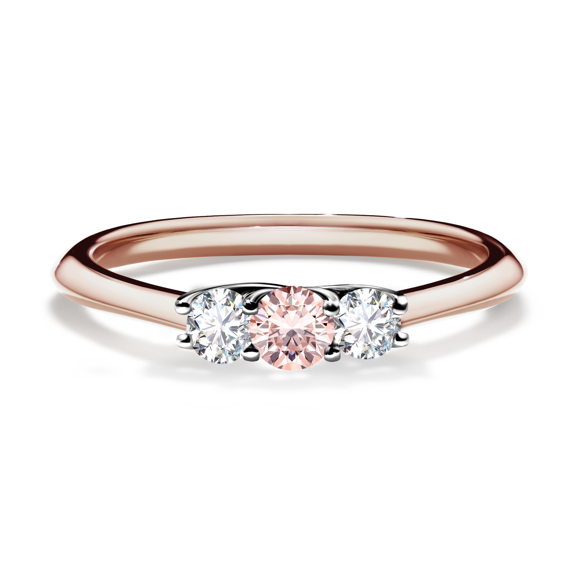 Pierścionek zaręczynowy My Honey z różowego złota z morganitem 0,16CT
