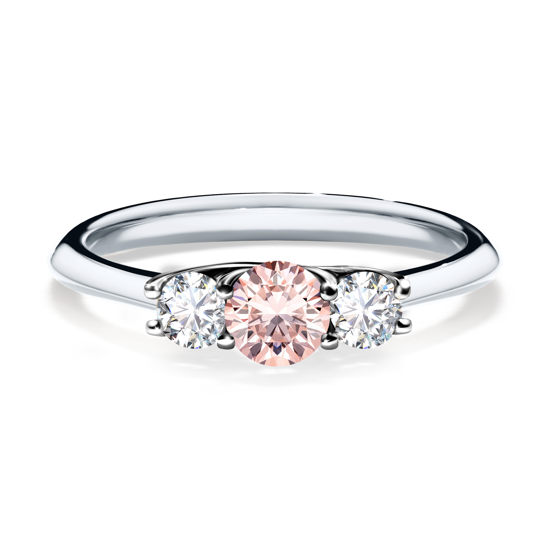 Pierścionek zaręczynowy My Honey z białego złota z morganitem 0,45CT