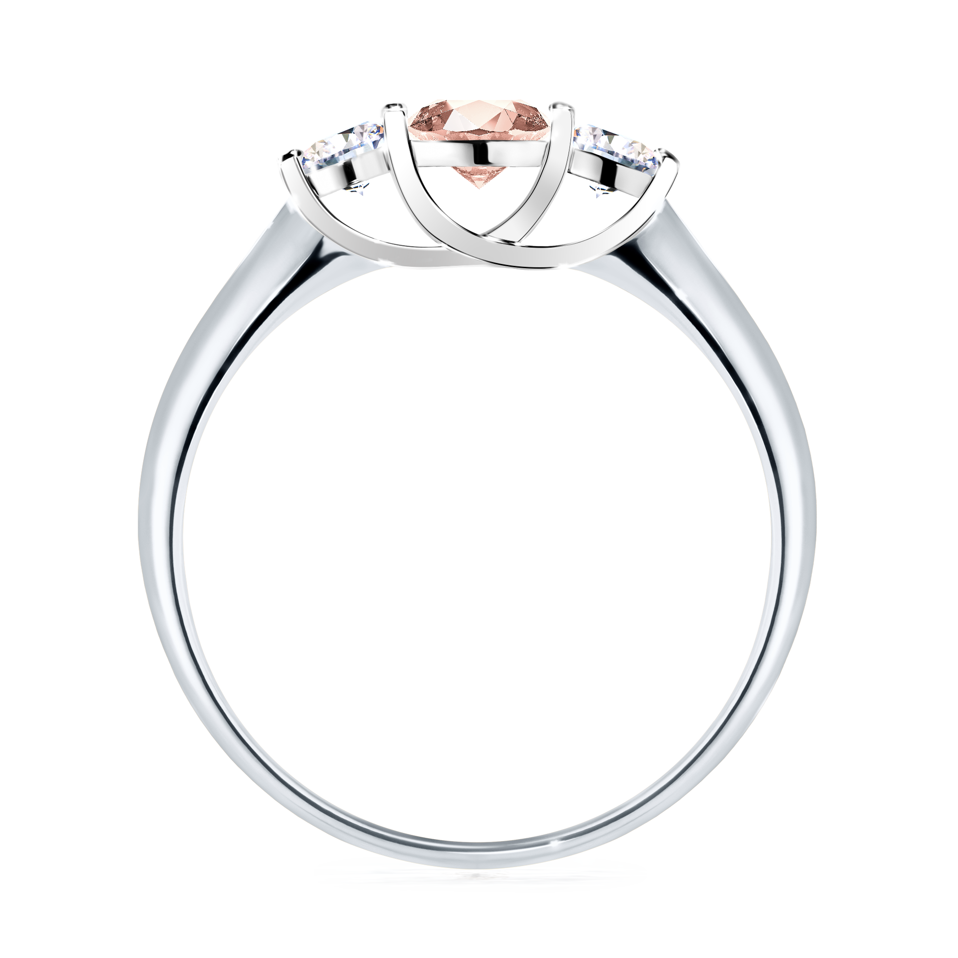 Pierścionek zaręczynowy My Honey z białego złota z morganitem 0,45CT