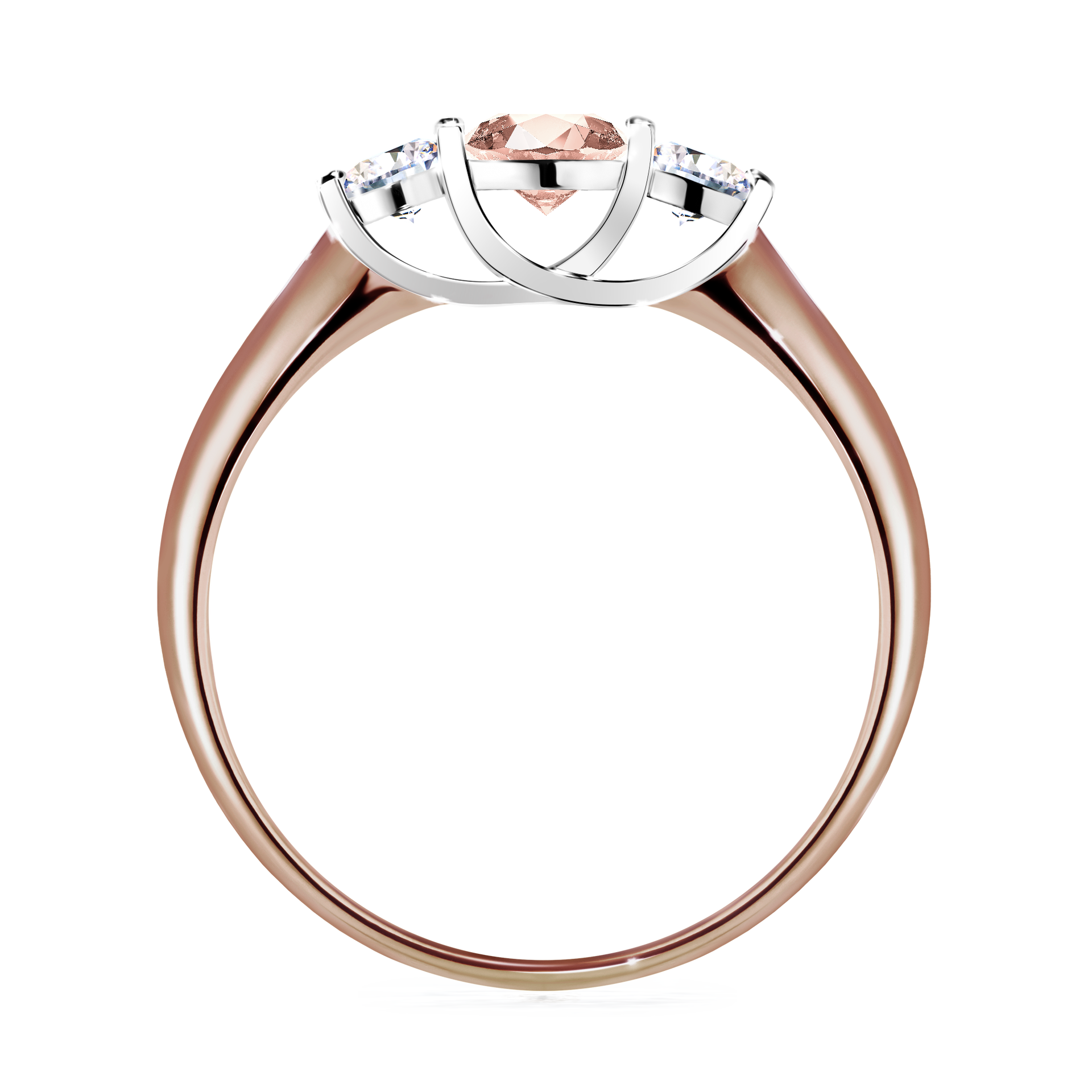 Pierścionek zaręczynowy My Honey z różowego złota z morganitem 0,45CT
