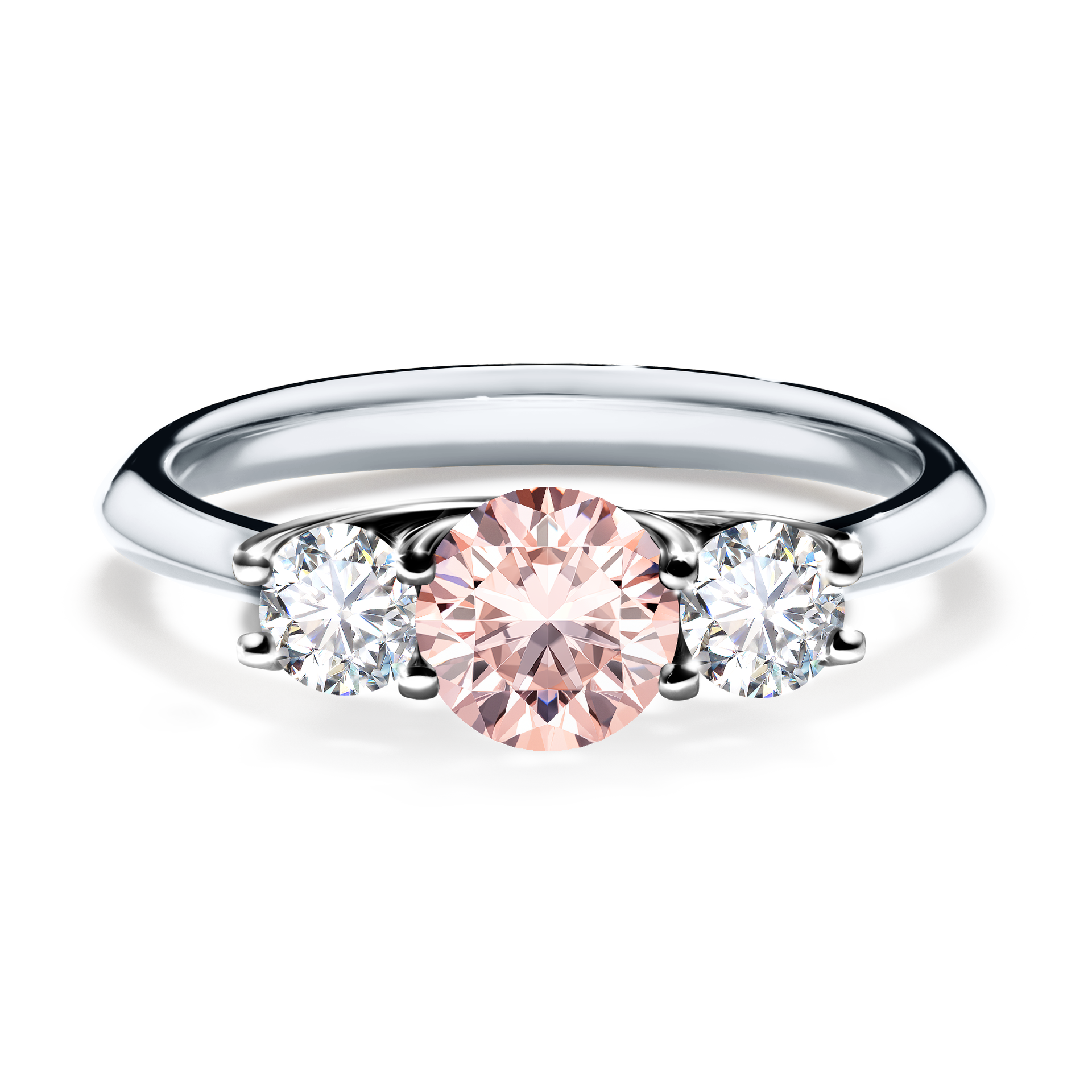 Pierścionek zaręczynowy My Honey z białego złota z morganitem 0,84CT