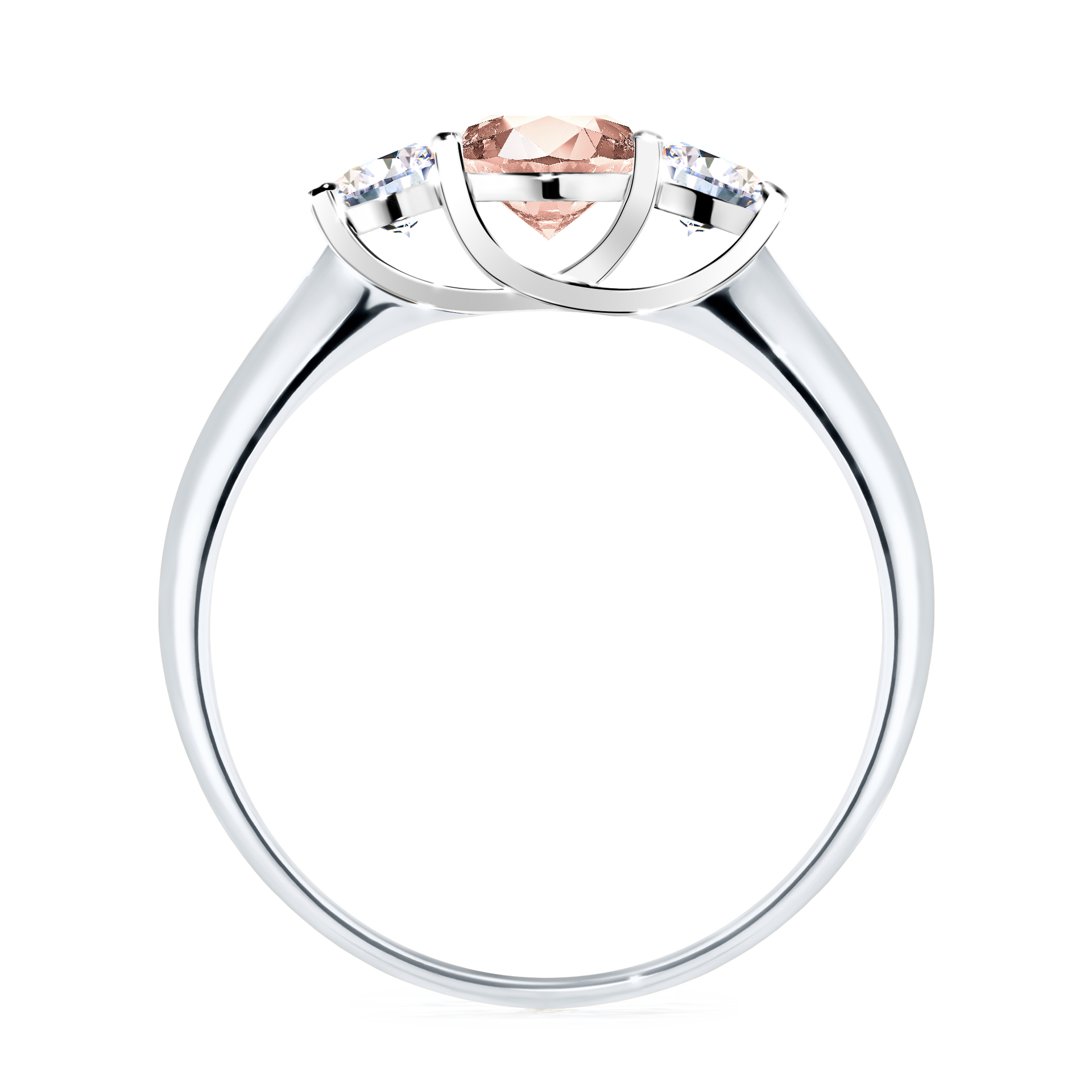Pierścionek zaręczynowy My Honey z białego złota z morganitem 0,84CT