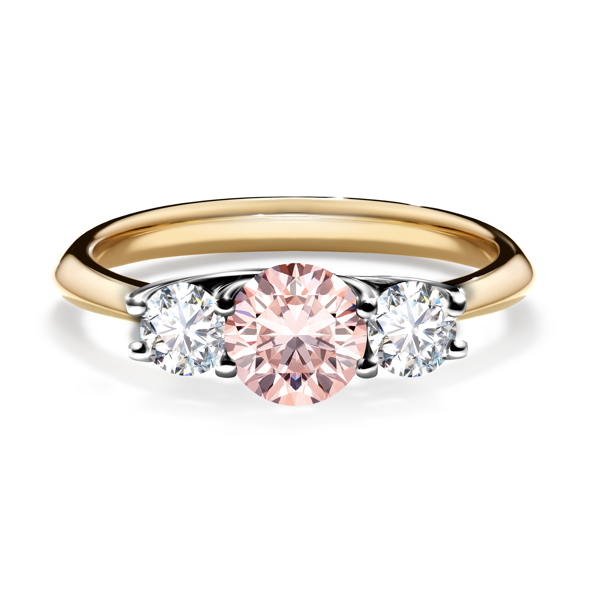 Pierścionek zaręczynowy My Honey z żółtego złota z morganitem 0,84CT