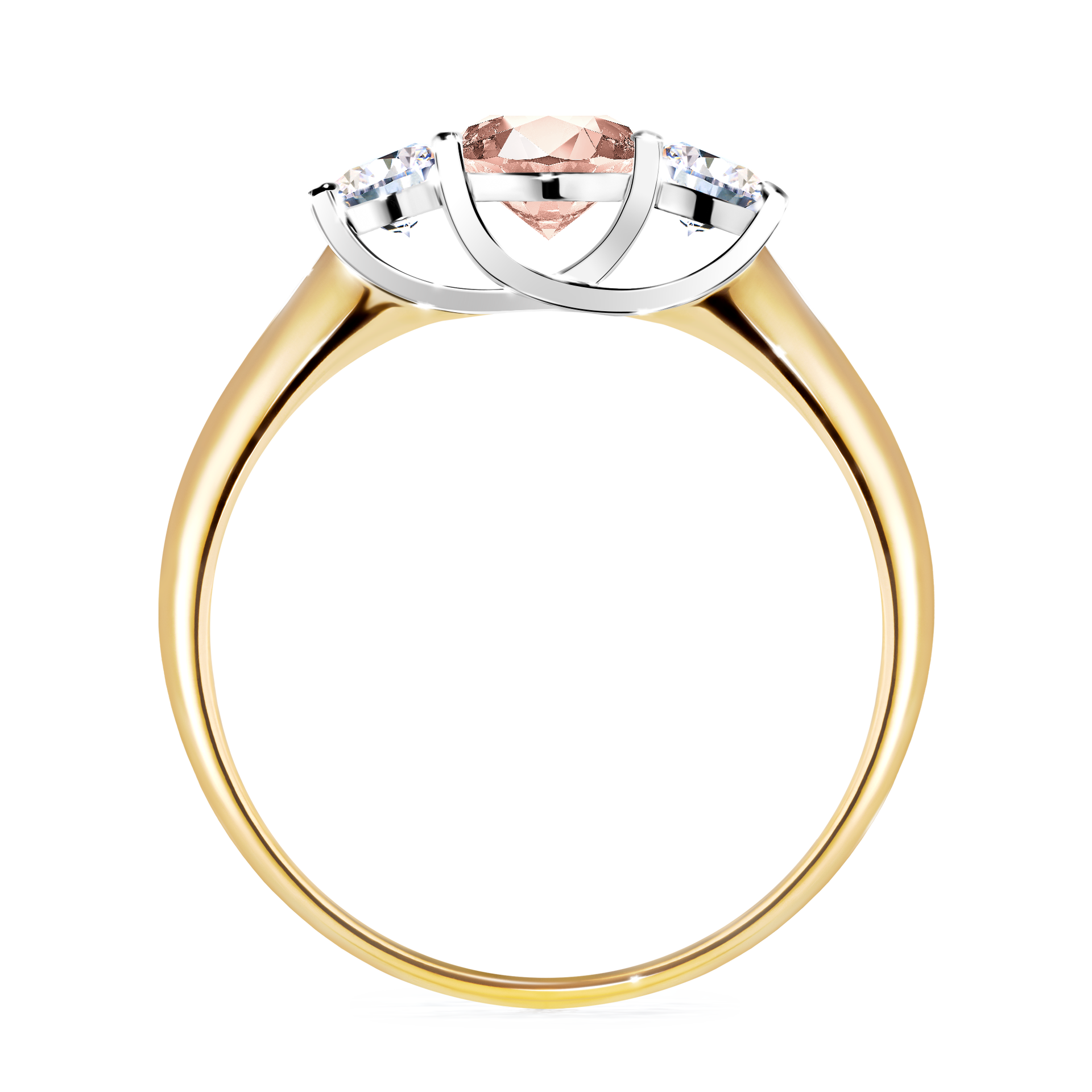 Pierścionek zaręczynowy My Honey z żółtego złota z morganitem 0,84CT