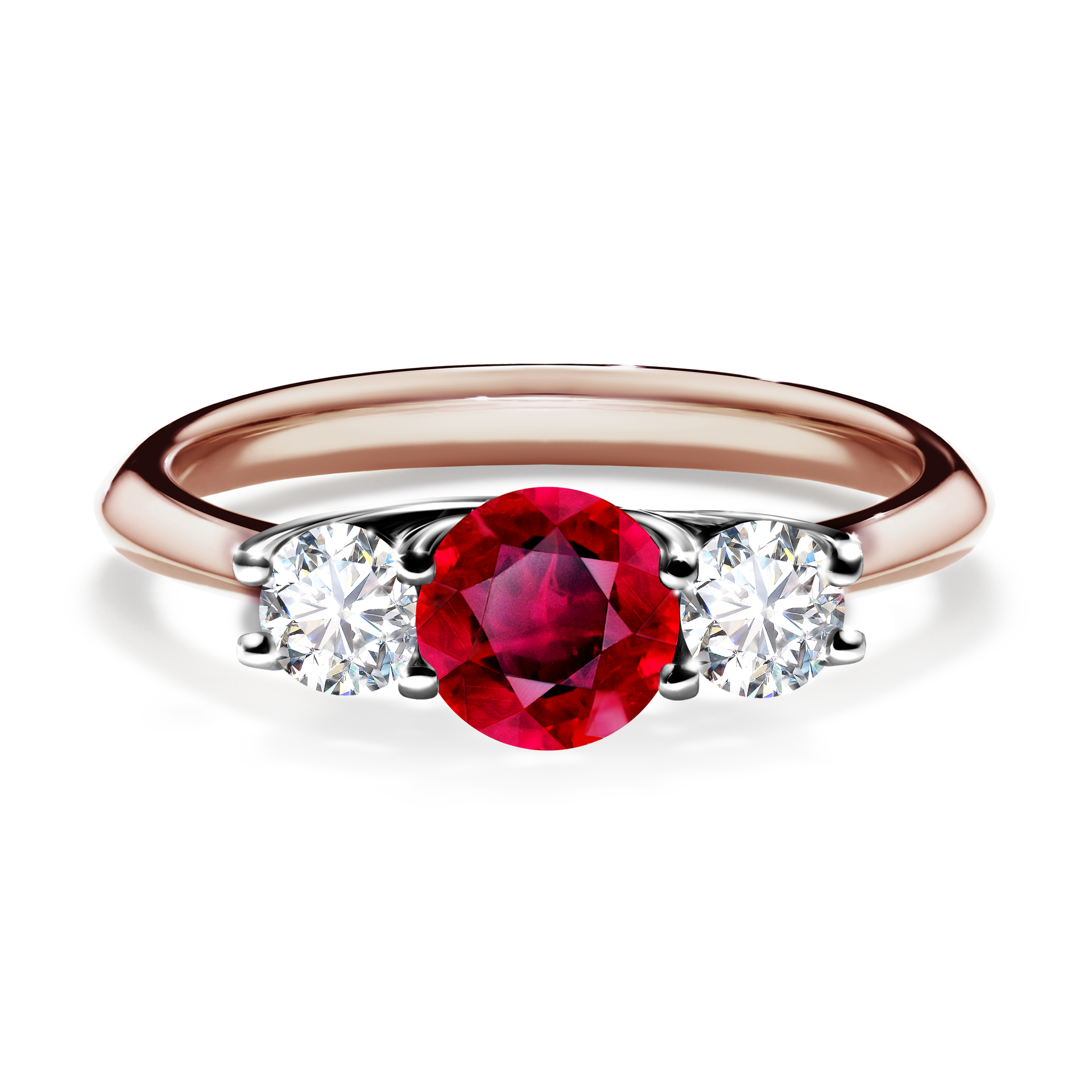 Pierścionek zaręczynowy My Honey z różowego złota z rubinem 0,84CT