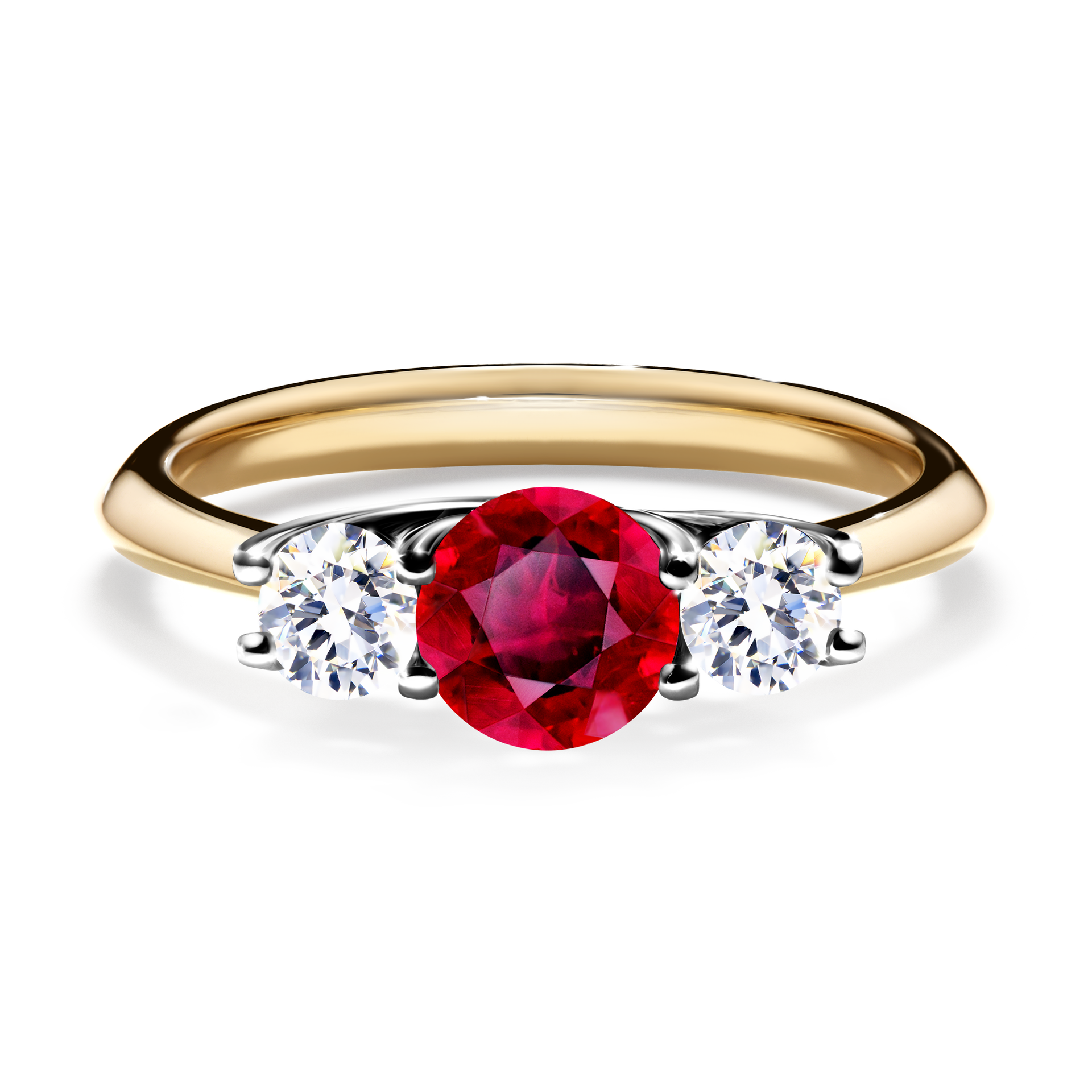 Pierścionek zaręczynowy My Honey z żółtego złota z rubinem 0,84CT