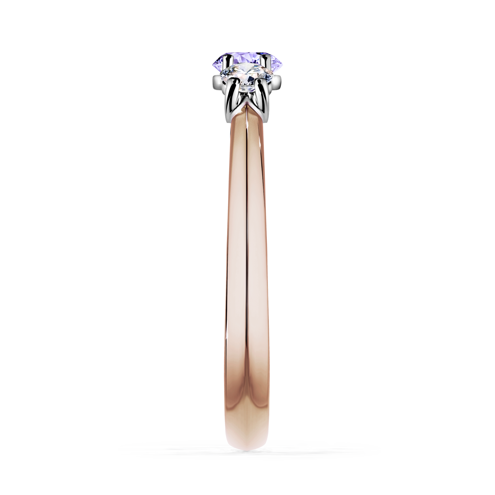 Pierścionek zaręczynowy My Honey z różowego złota z tanzanitem 0,45CT