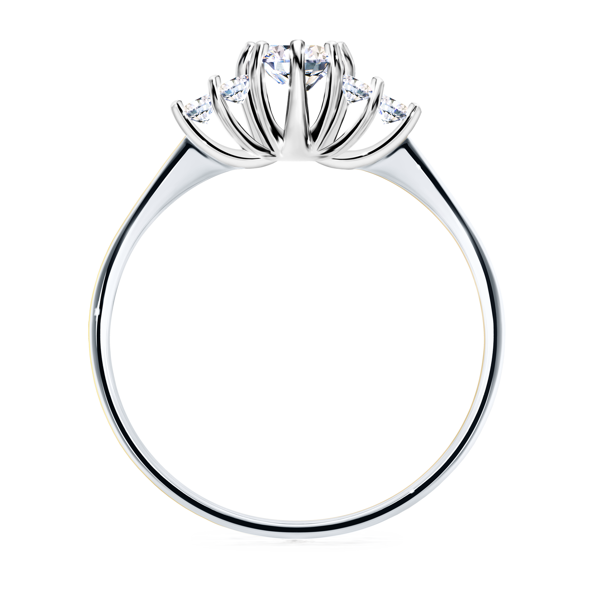 Pierścionek zaręczynowy My Lilly z białego złota z diamentem naturalnym 0,43CT