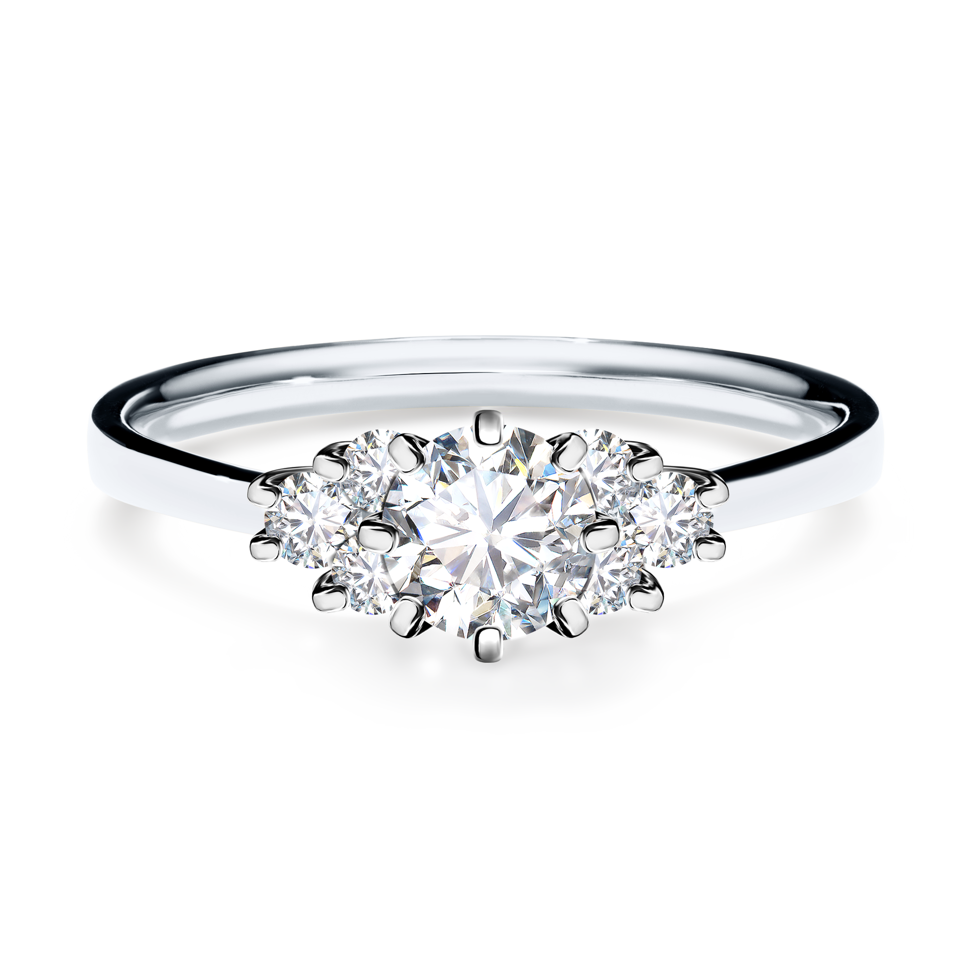 Pierścionek zaręczynowy My Lilly z białego złota z diamentem naturalnym 0,68CT
