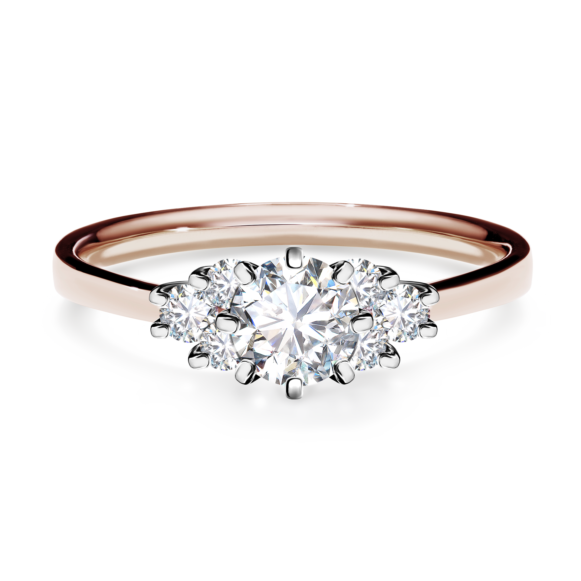 Pierścionek zaręczynowy My Lilly z różowego złota z diamentem naturalnym 0,68CT