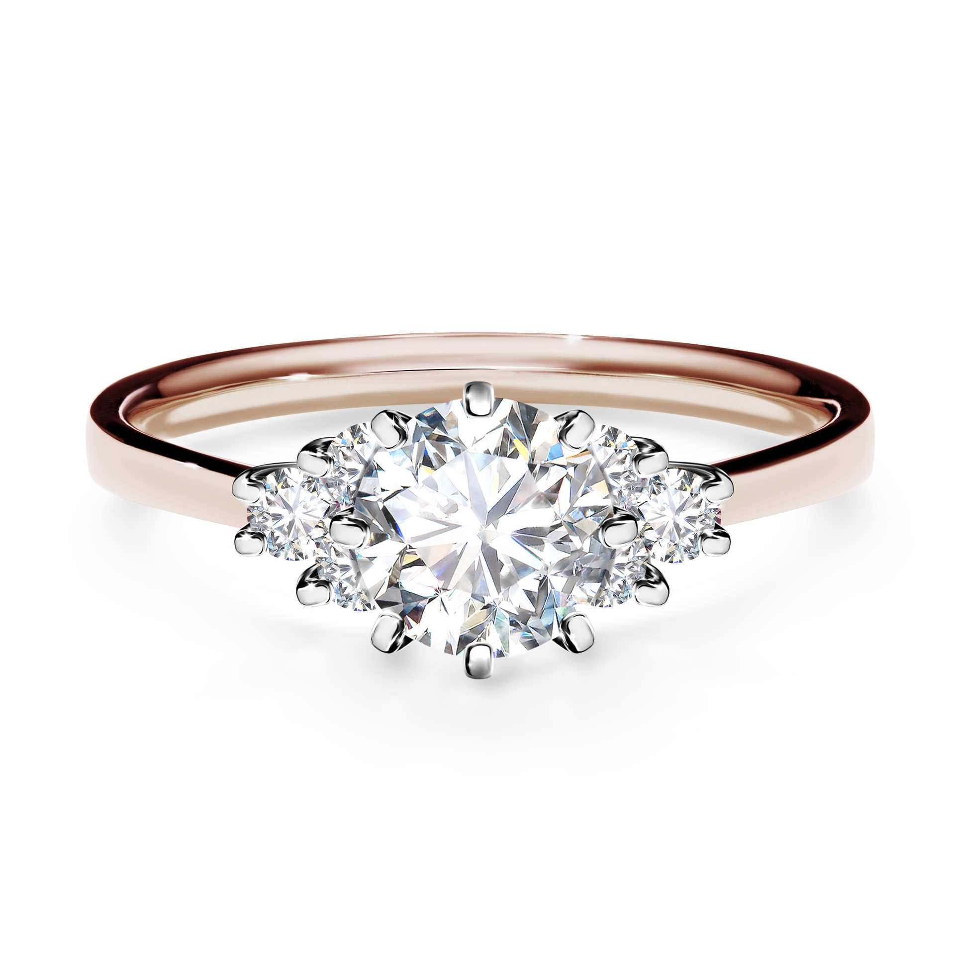 Pierścionek zaręczynowy My Lilly z różowego złota z diamentem naturalnym 0,98CT