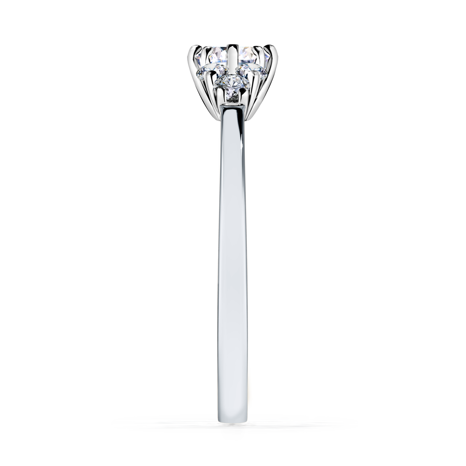Pierścionek zaręczynowy My Lilly z białego złota z diamentem laboratoryjnym 0,43CT