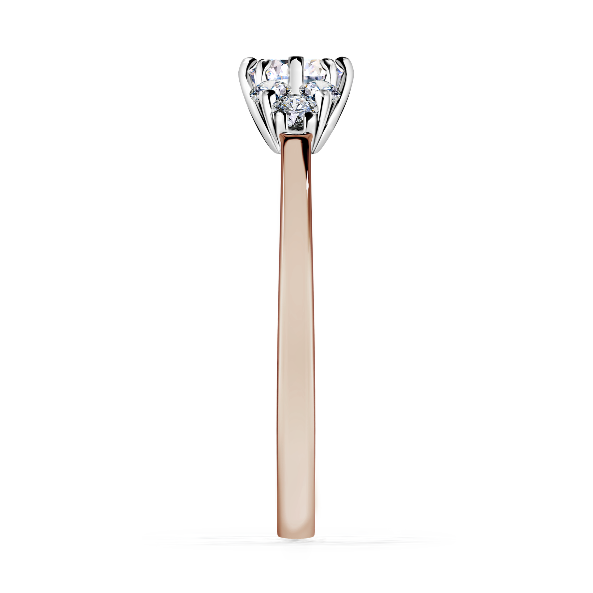 Pierścionek zaręczynowy My Lilly z różowego złota z diamentem laboratoryjnym 0,43CT