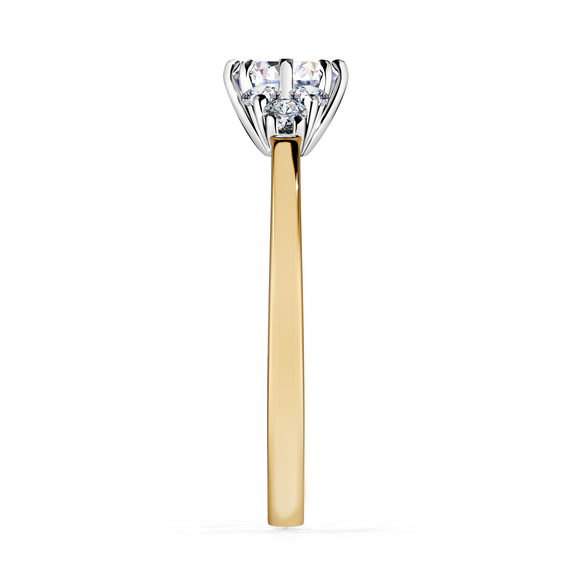 Pierścionek zaręczynowy My Lilly z żółtego złota z diamentem laboratoryjnym 0,68CT
