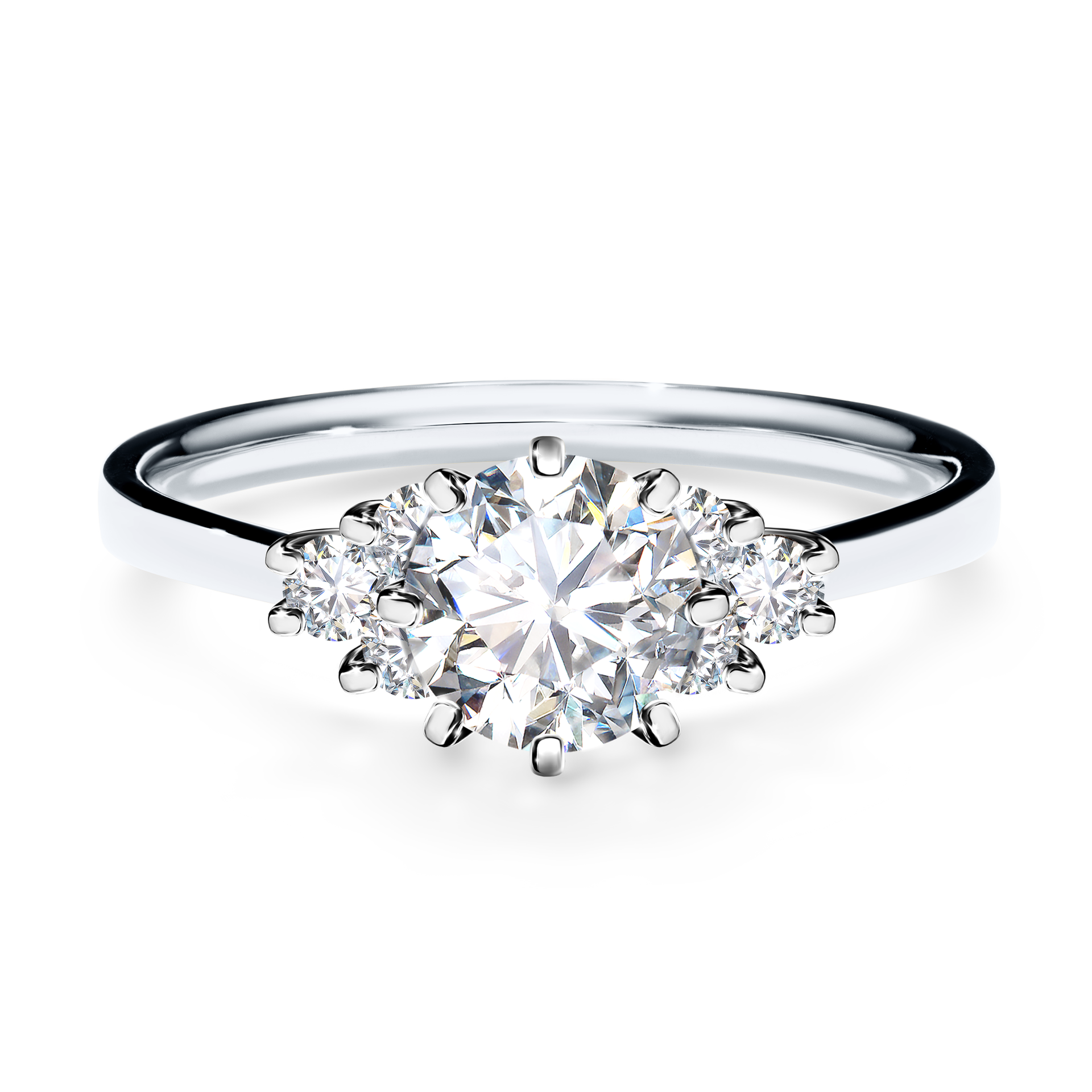 Pierścionek zaręczynowy My Lilly z białego złota z diamentem laboratoryjnym 0,98CT