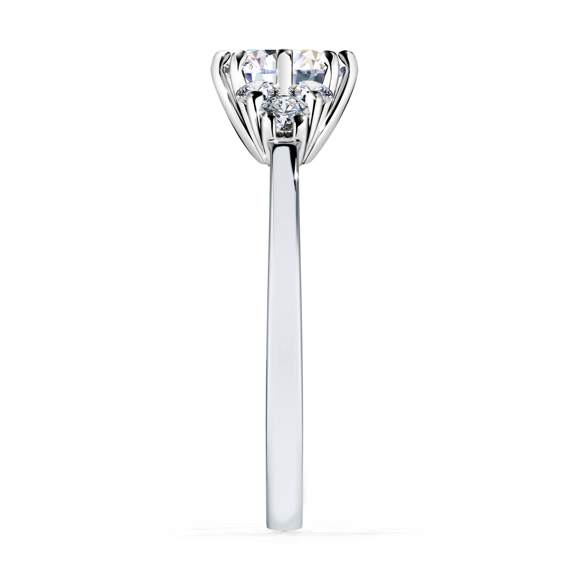Pierścionek zaręczynowy My Lilly z białego złota z diamentem laboratoryjnym 0,98CT