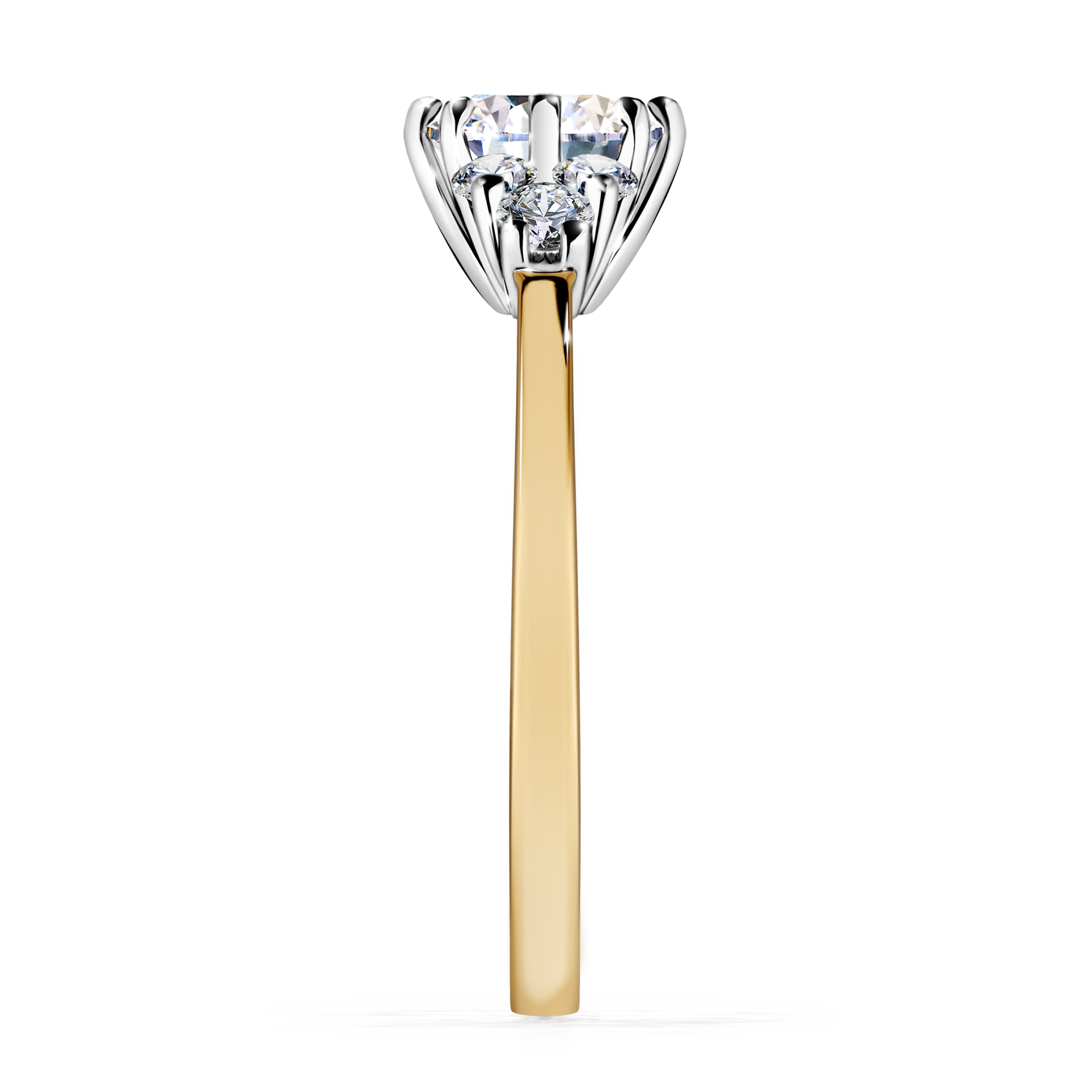 Pierścionek zaręczynowy My Lilly z żółtego złota z diamentem laboratoryjnym 0,98CT