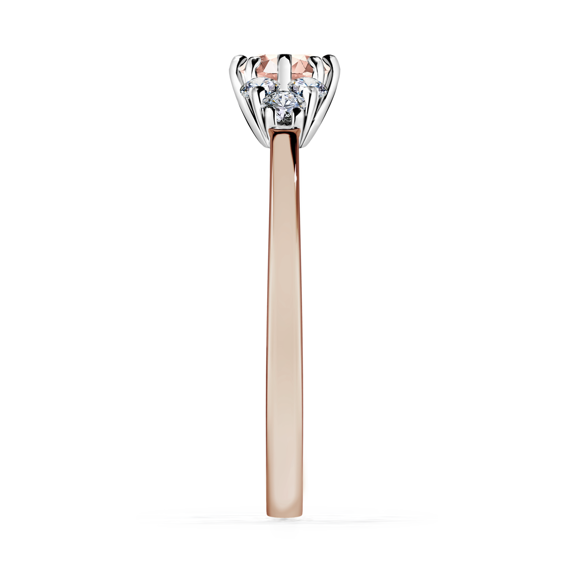 Pierścionek zaręczynowy My Lilly z różowego złota z morganitem 0,43CT