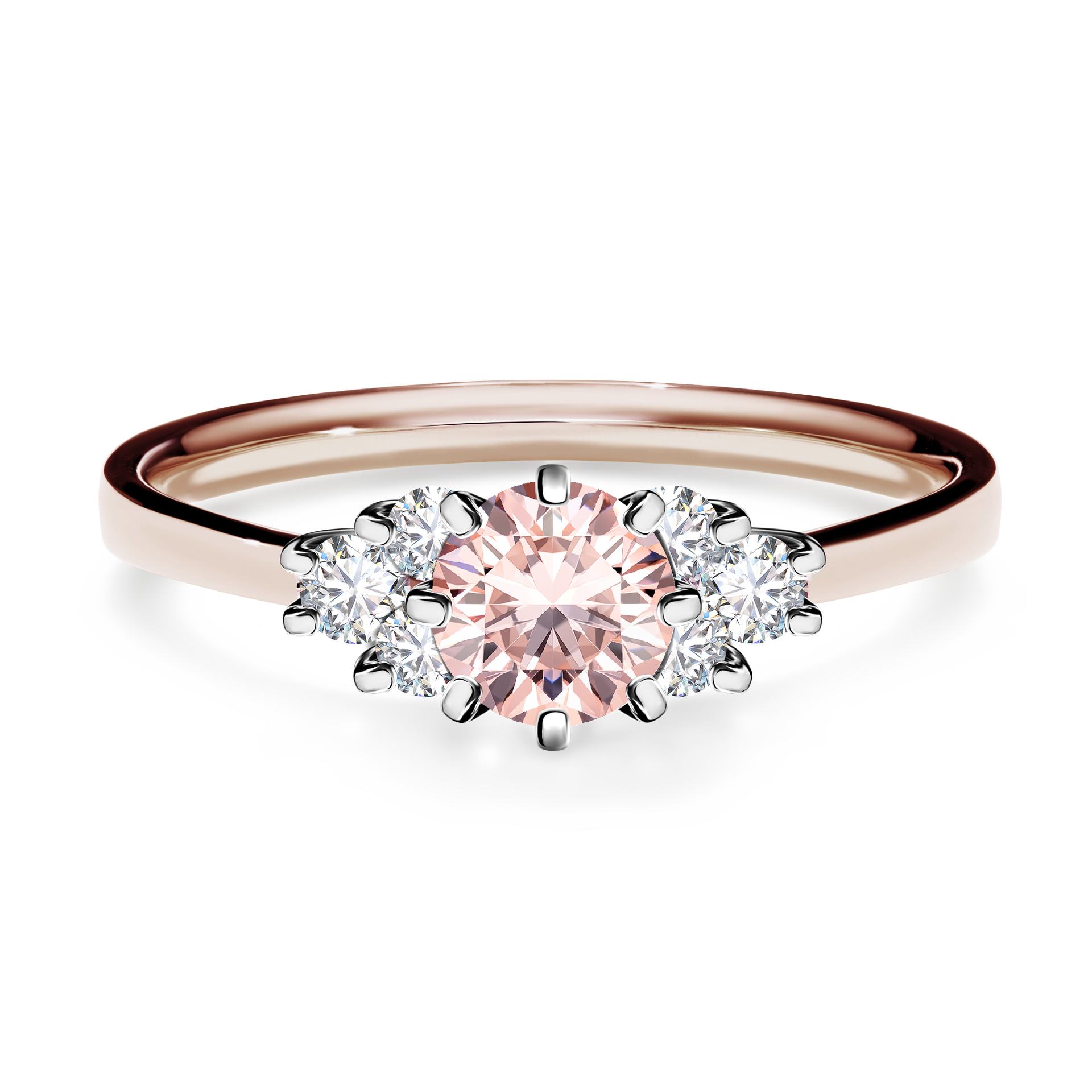 Pierścionek zaręczynowy My Lilly z różowego złota z morganitem 0,68CT