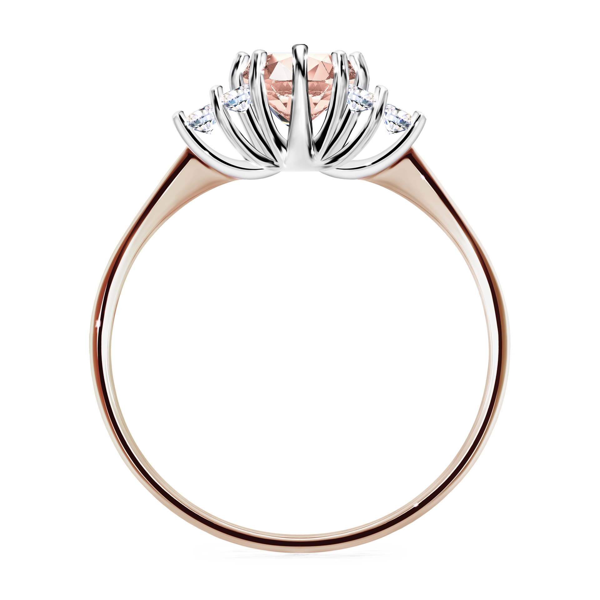 Pierścionek zaręczynowy My Lilly z różowego złota z morganitem 0,68CT