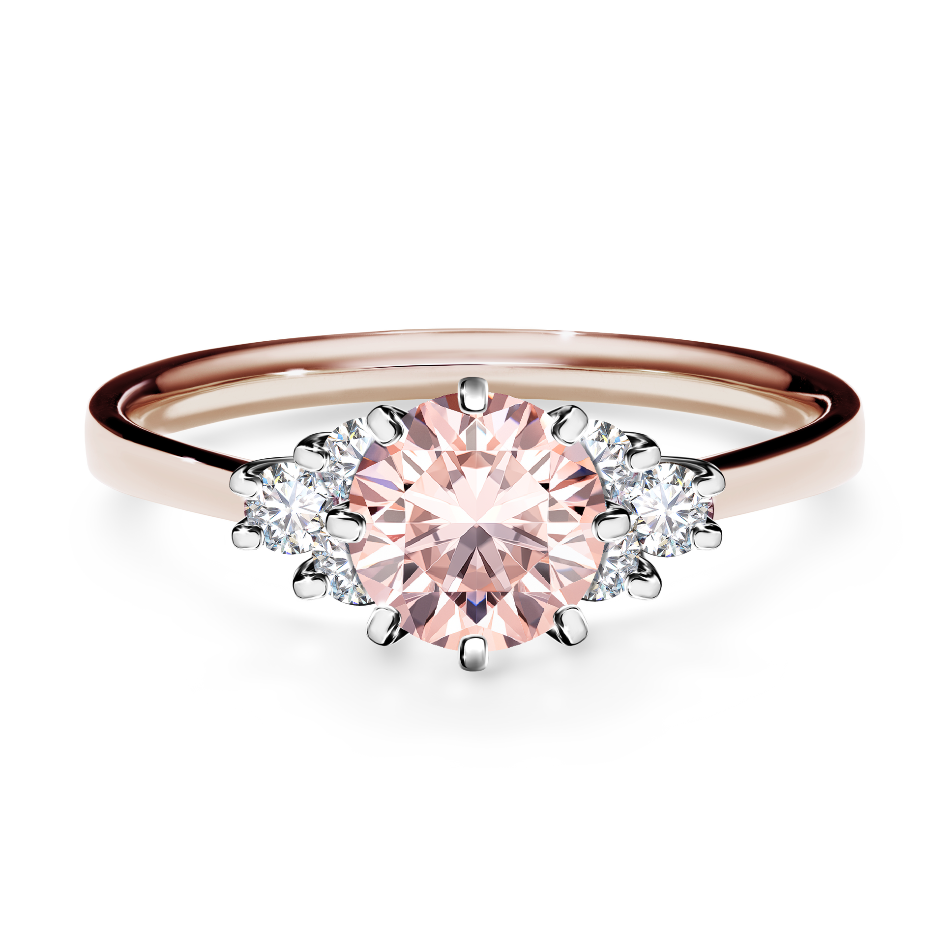 Pierścionek zaręczynowy My Lilly z różowego złota z morganitem 0,98CT