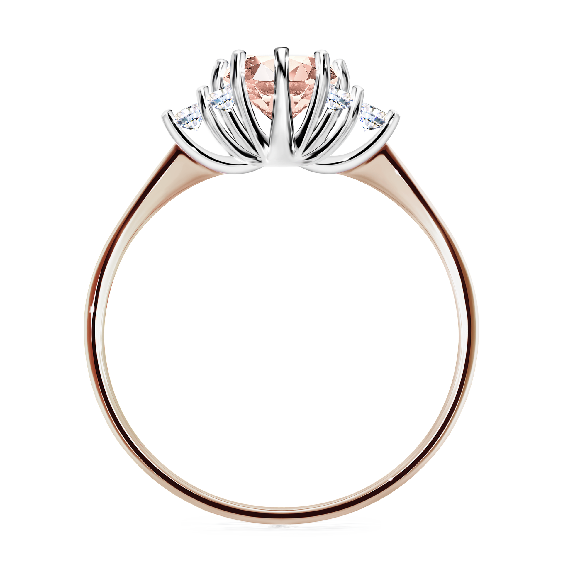 Pierścionek zaręczynowy My Lilly z różowego złota z morganitem 0,98CT