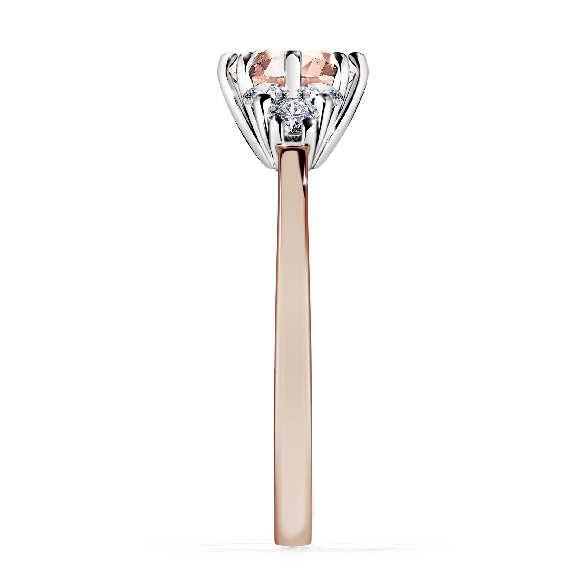 Pierścionek zaręczynowy My Lilly z różowego złota z morganitem 0,98CT