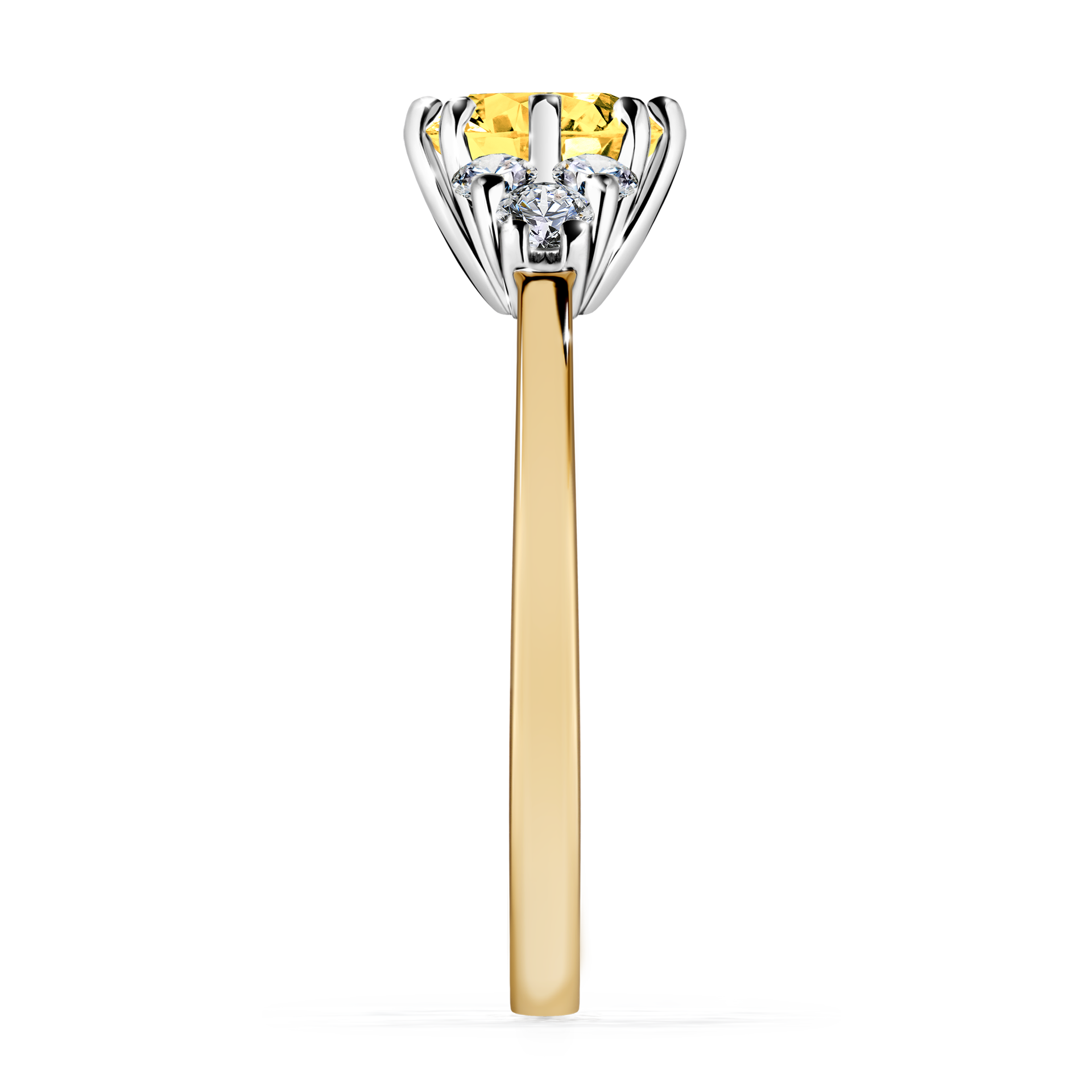Pierścionek zaręczynowy My Lilly z żółtego złota z szafirem żółtym 0,98CT