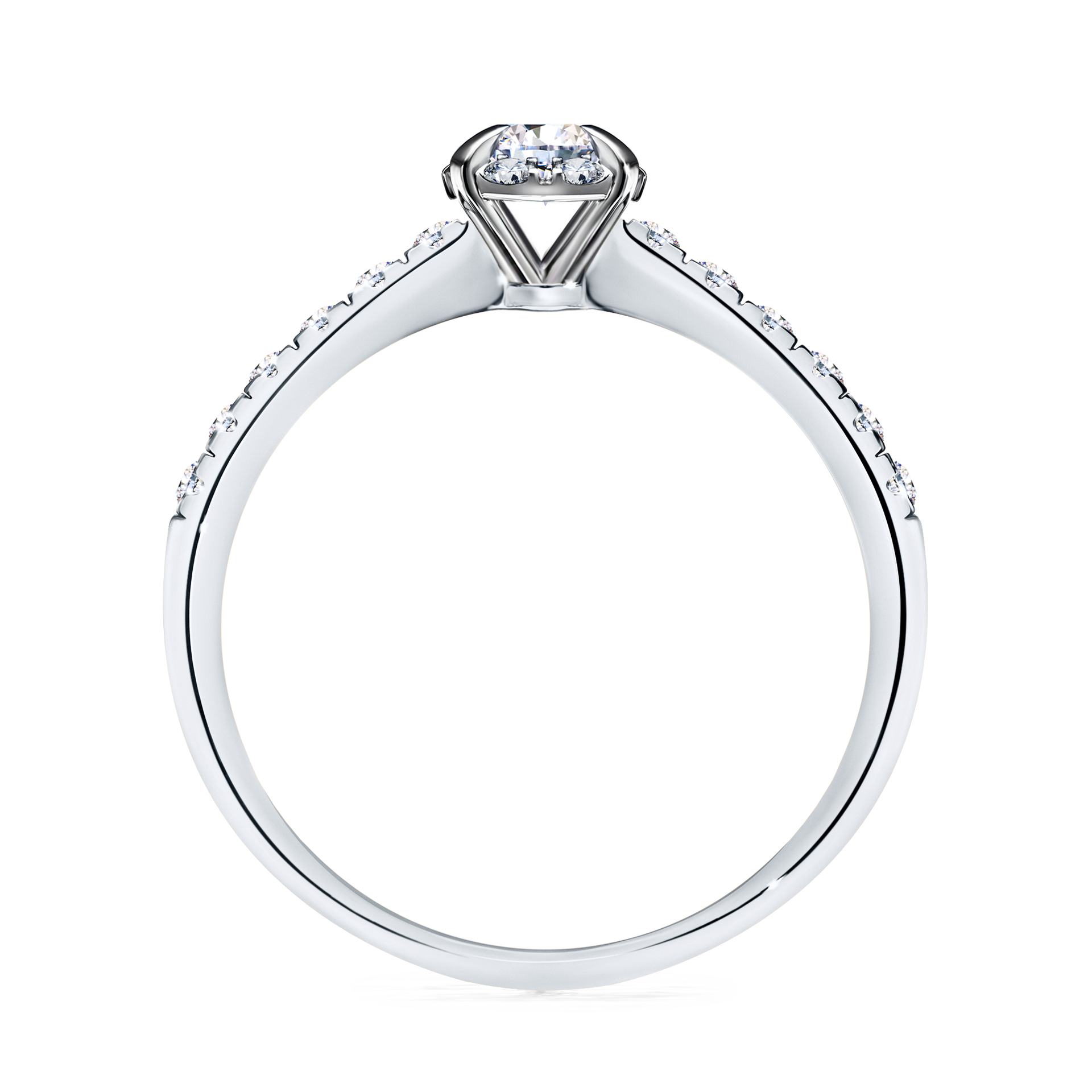Pierścionek zaręczynowy My Princess z białego złota z diamentem naturalnym 0,28CT