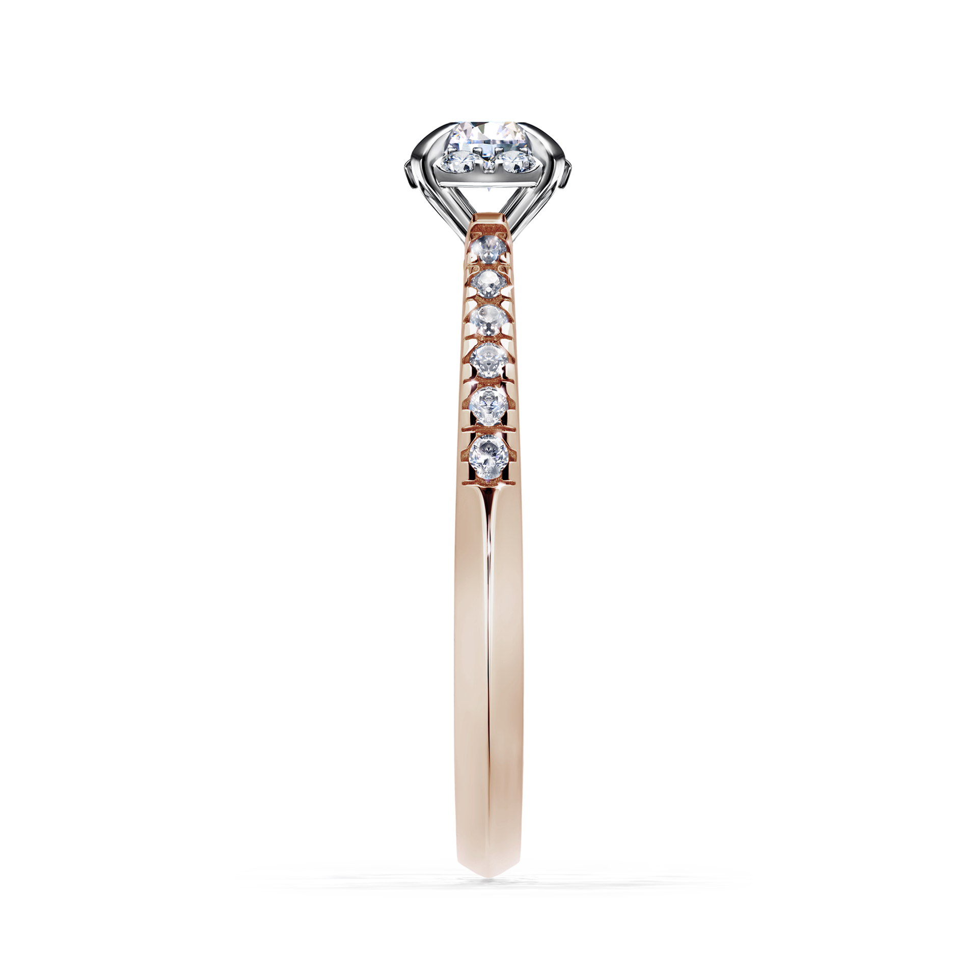 Pierścionek zaręczynowy My Princess z różowego złota z diamentem naturalnym 0,28CT
