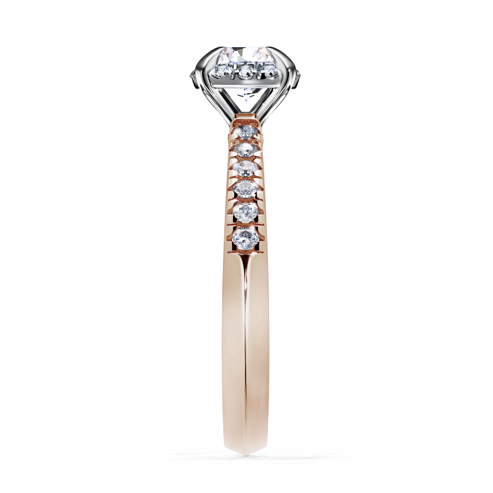 Pierścionek zaręczynowy My Princess z różowego złota z diamentem naturalnym 0,76CT