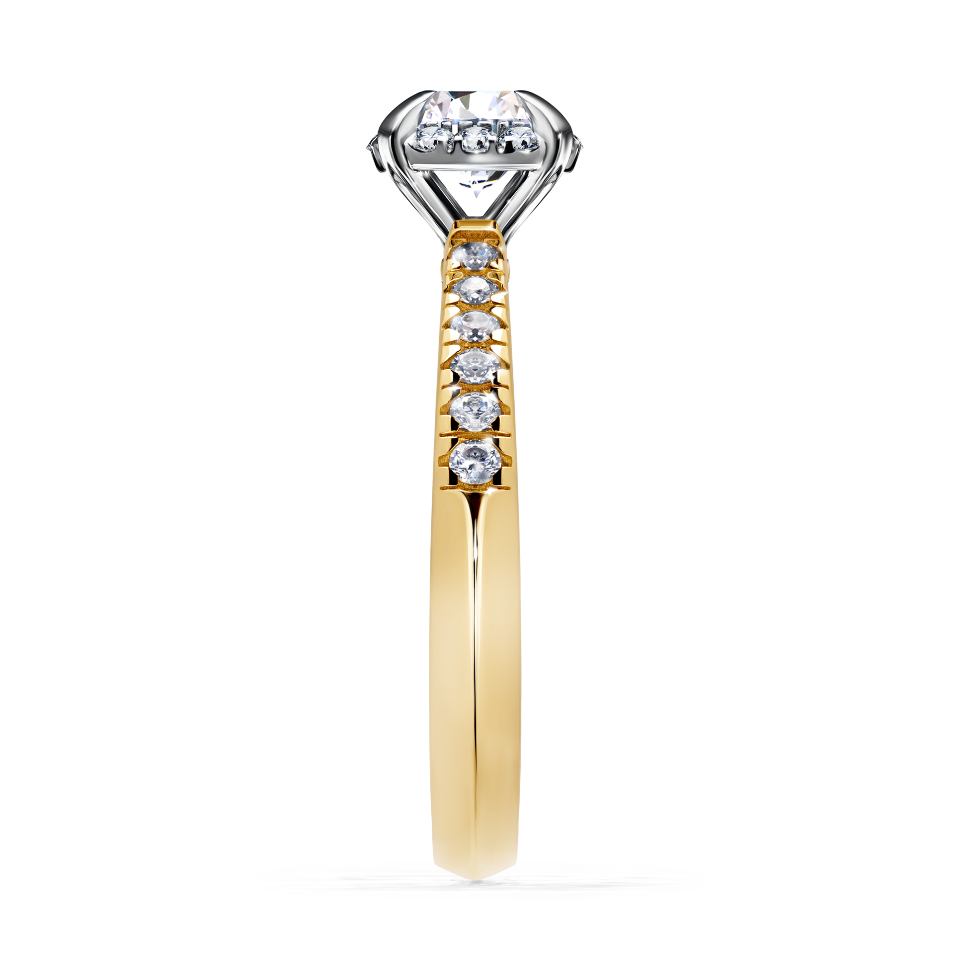 Pierścionek zaręczynowy My Princess z żółtego złota z diamentem naturalnym 0,76CT