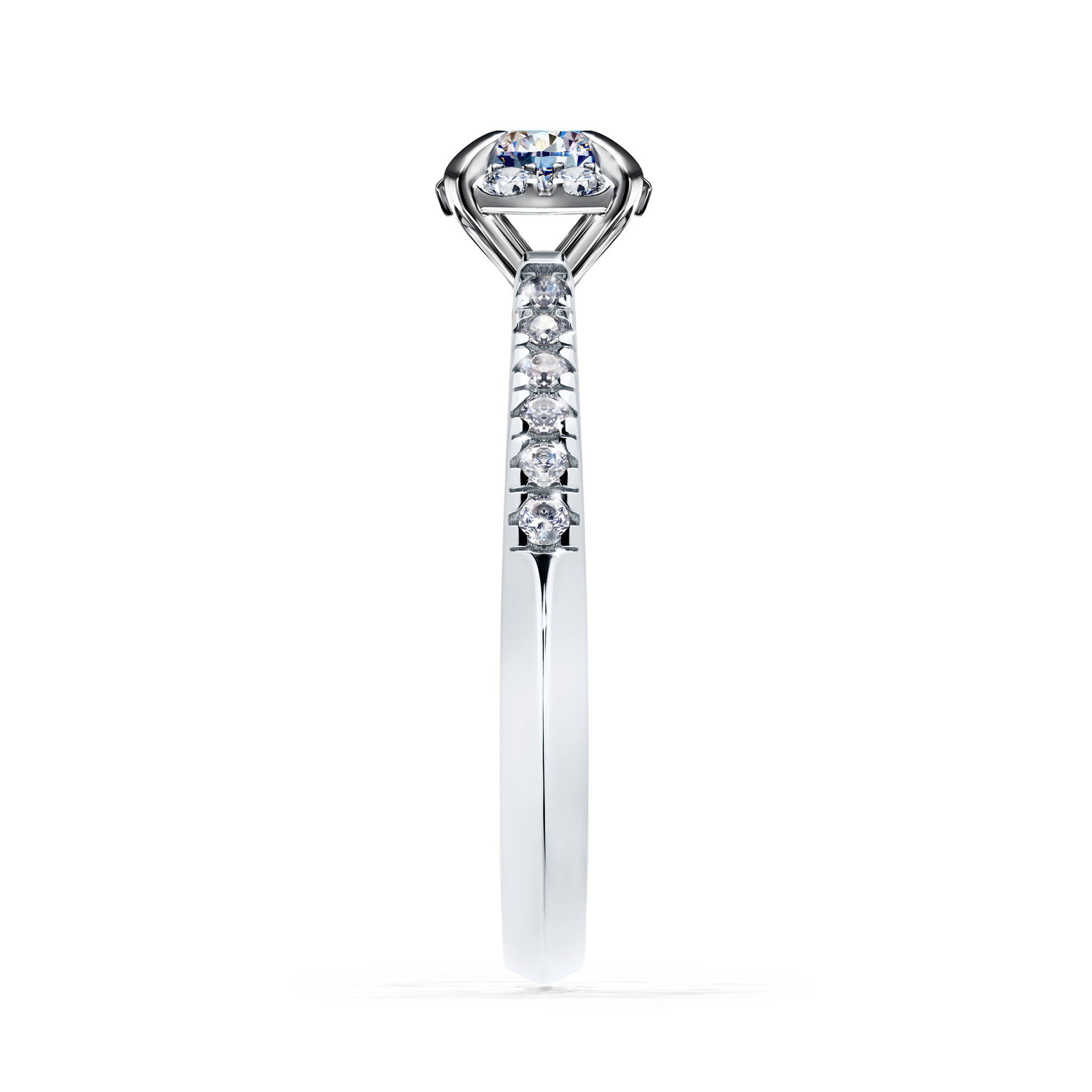 Pierścionek zaręczynowy My Princess z białego złota z diamentem laboratoryjnym 0,47CT