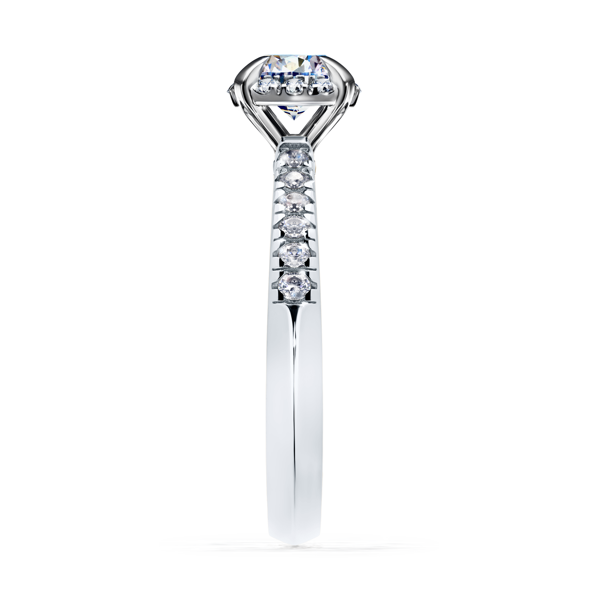 Pierścionek zaręczynowy My Princess z białego złota z diamentem laboratoryjnym 0,76CT