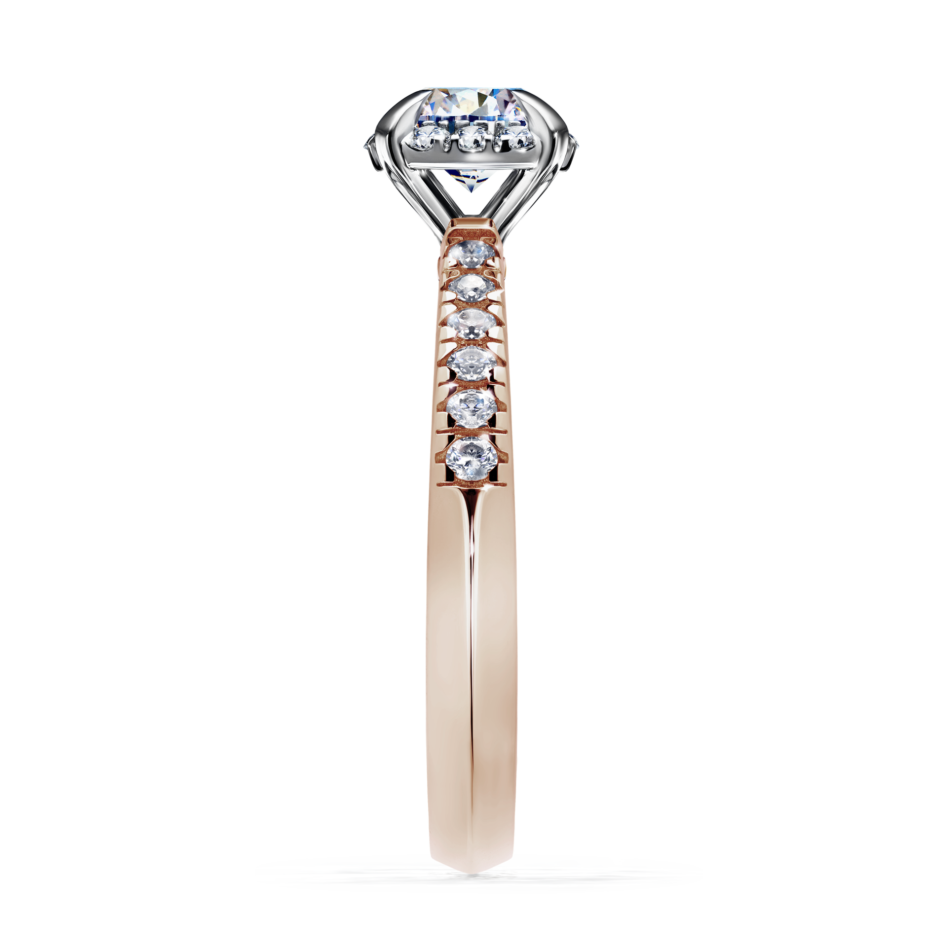 Pierścionek zaręczynowy My Princess z różowego złota z diamentem laboratoryjnym 0,76CT