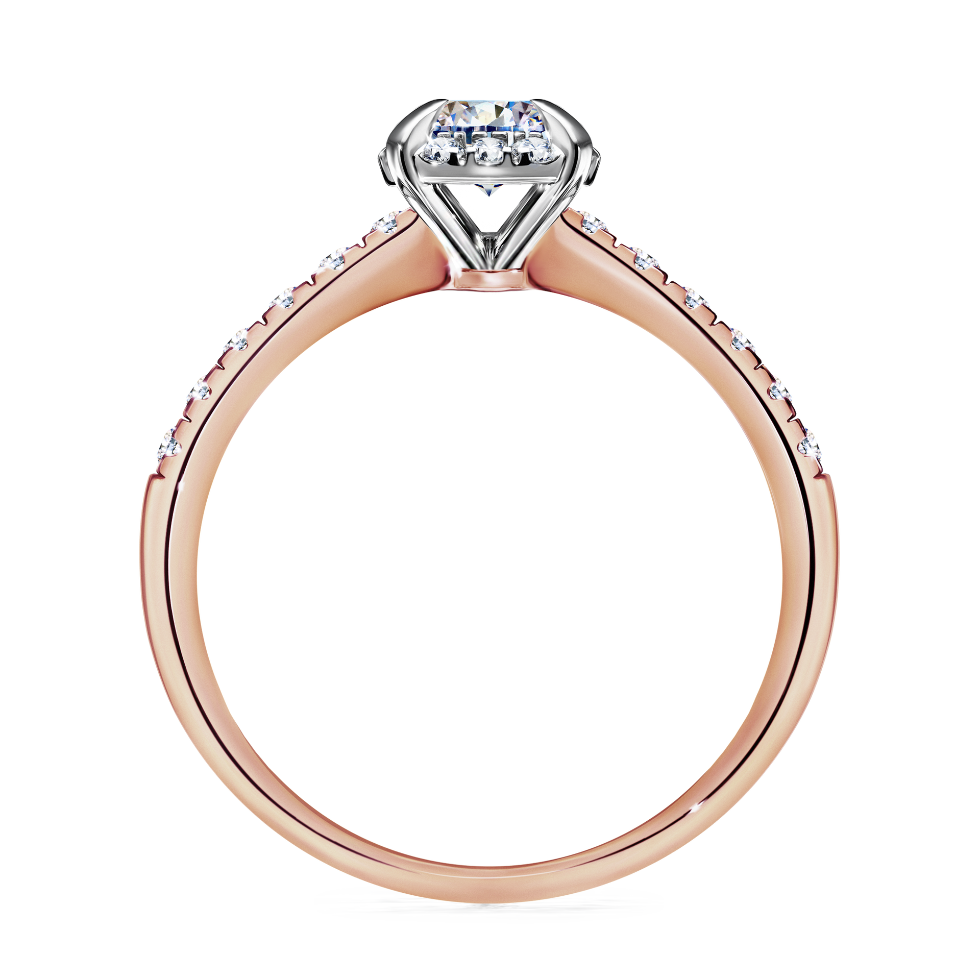 Pierścionek zaręczynowy My Princess z różowego złota z diamentem laboratoryjnym 0,76CT