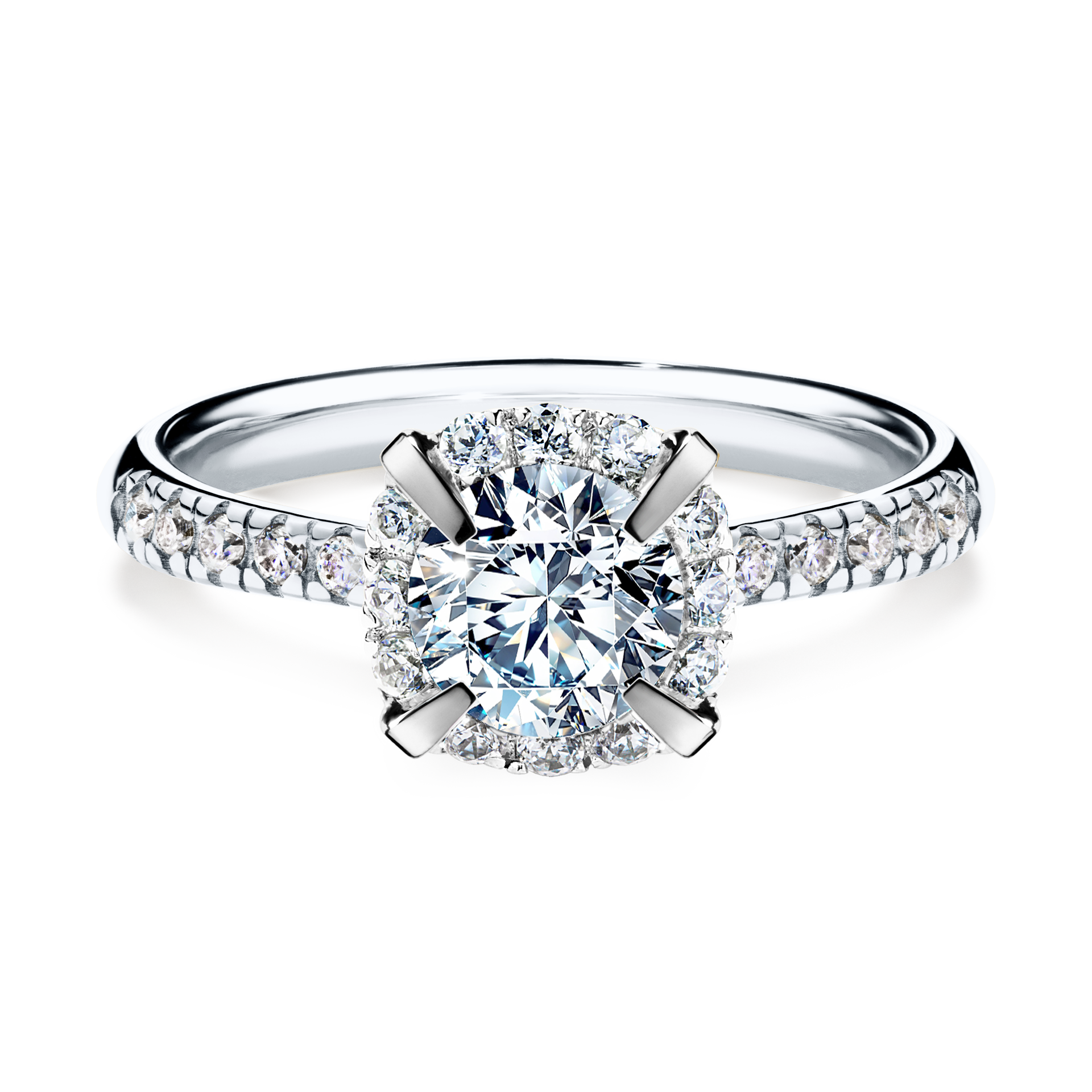 Pierścionek zaręczynowy My Princess z białego złota z diamentem naturalnym 1,18CT