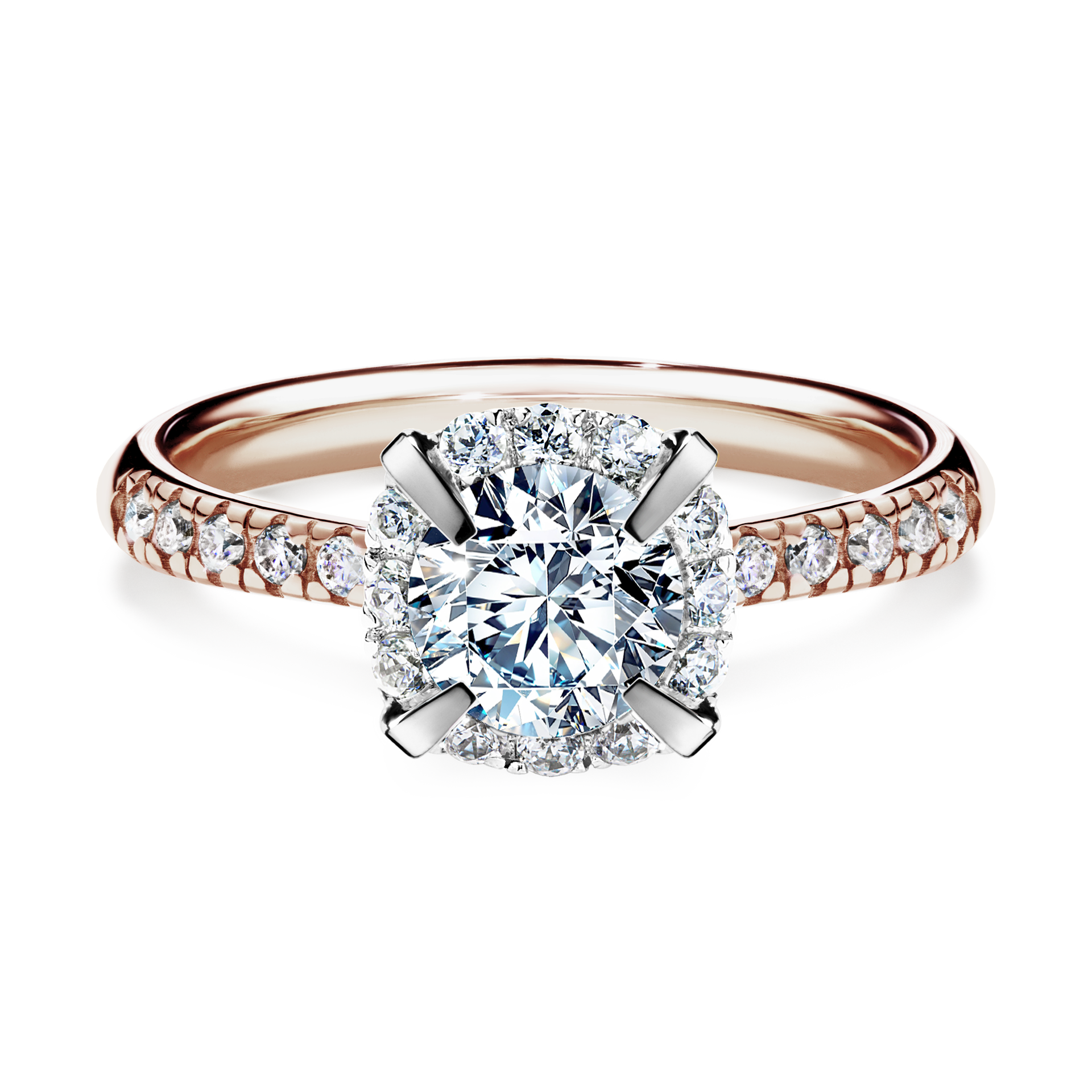 Pierścionek zaręczynowy My Princess z różowego złota z diamentem laboratoryjnym 1,18CT